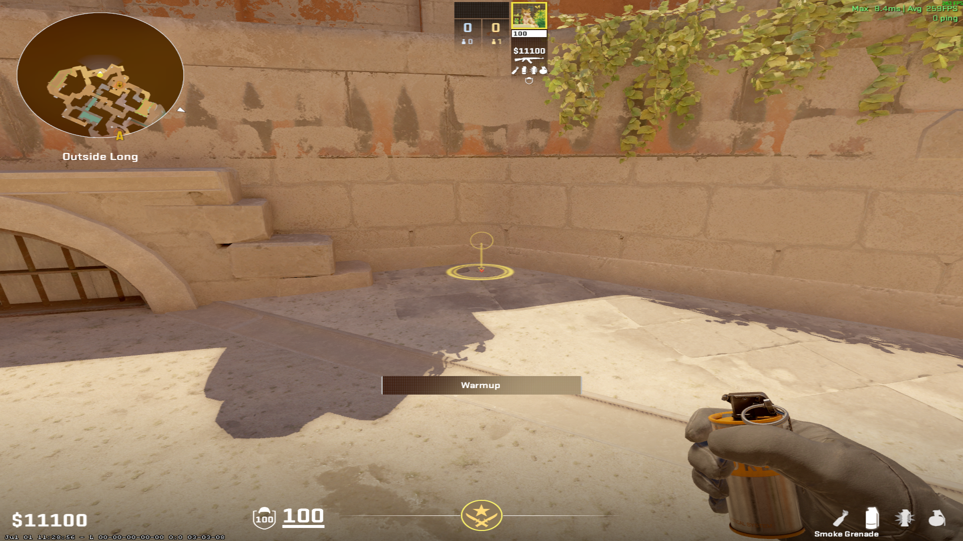 Anubis smoke lineup Back Site Smoke — throw 1, where to stand