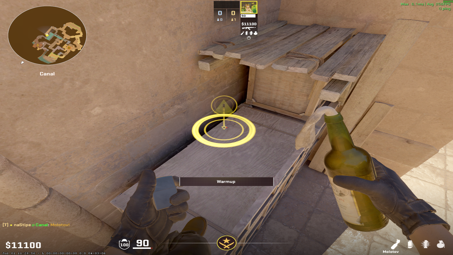 Anubis molotov lineup Orange Molotov from Palace — throw 1, where to stand