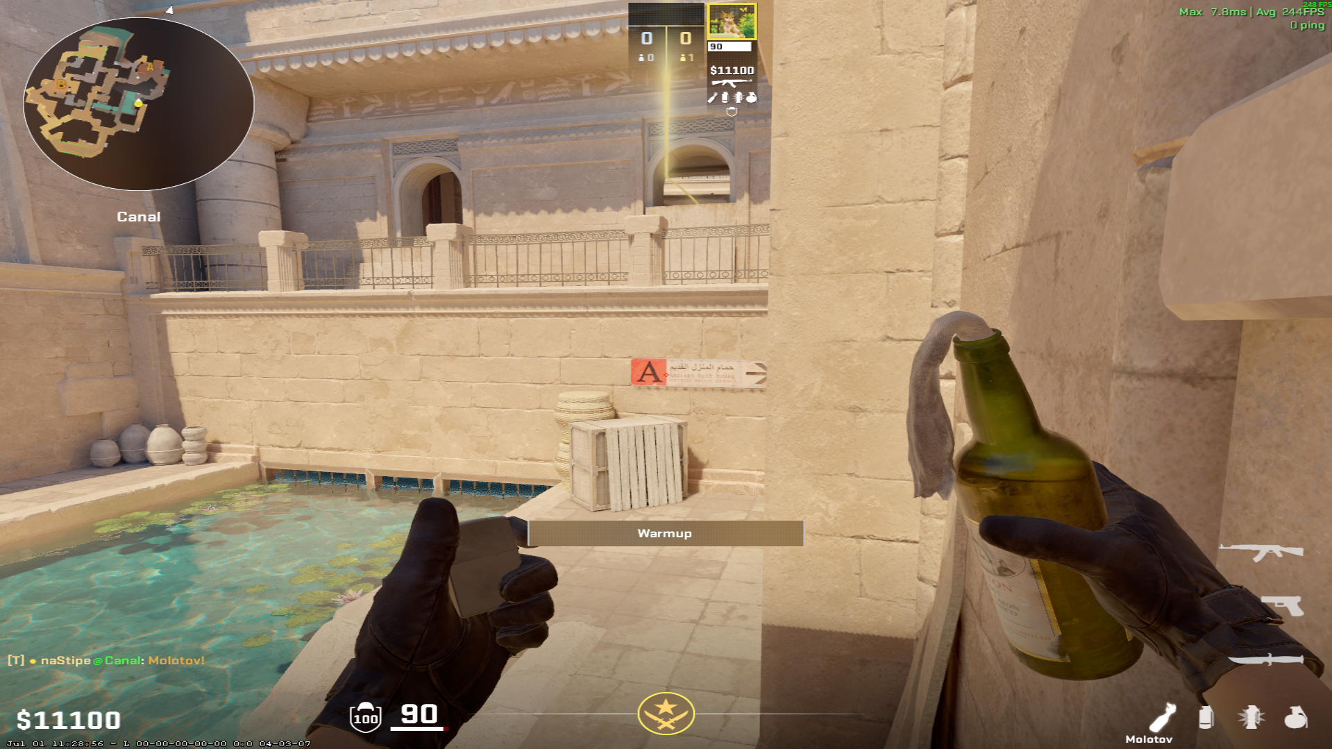 Anubis molotov lineup Orange Molotov from Palace — throw 1, where to aim