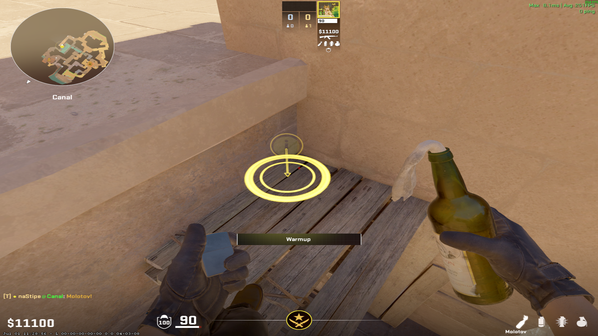 Anubis molotov lineup A Site Molotov — throw 1, where to stand