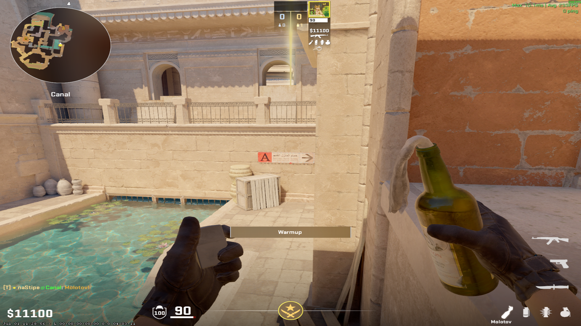Anubis molotov lineup A Site Molotov — throw 1, where to aim