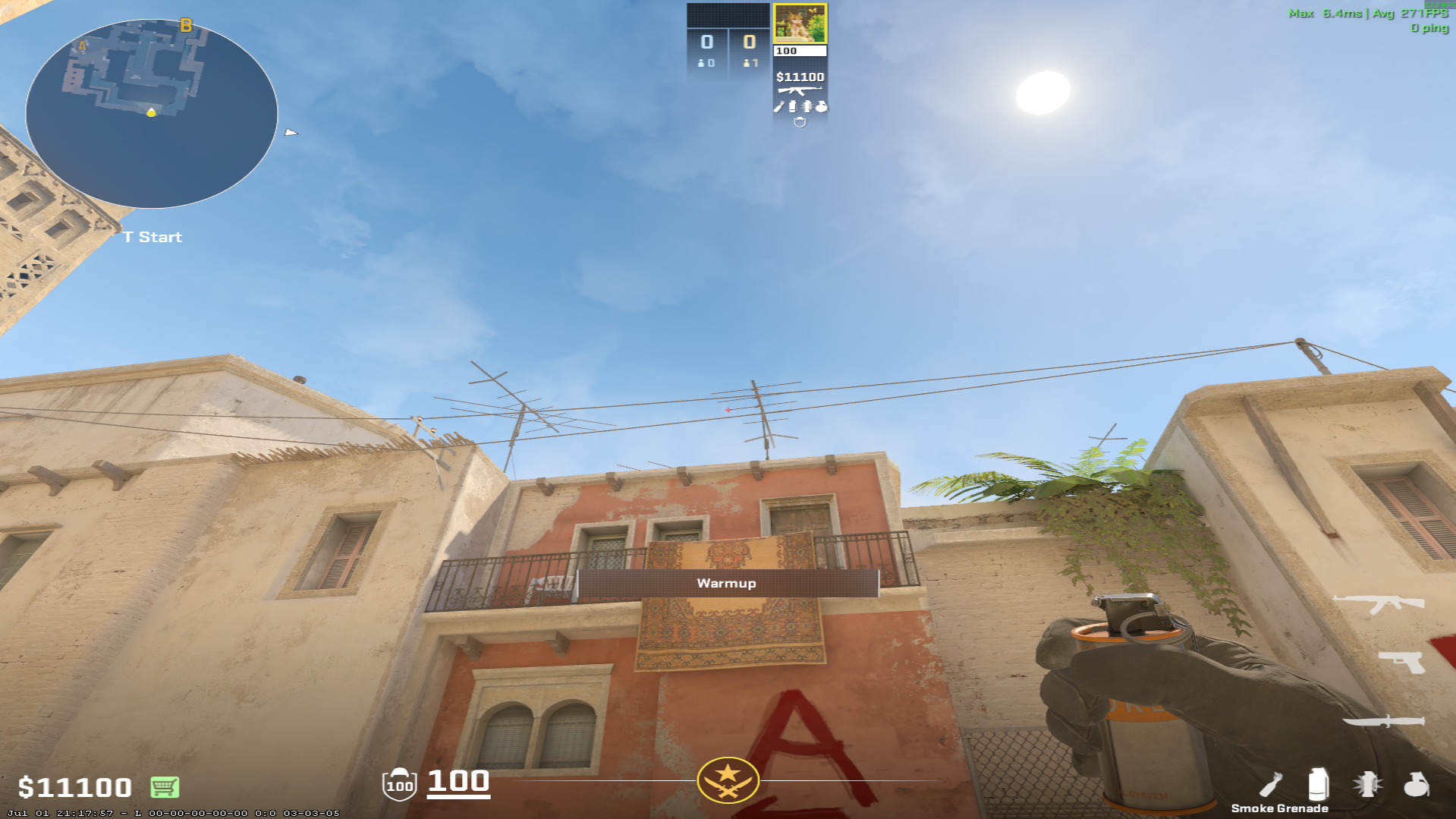 Mirage smoke lineup Start Smoke — throw 2, where to aim