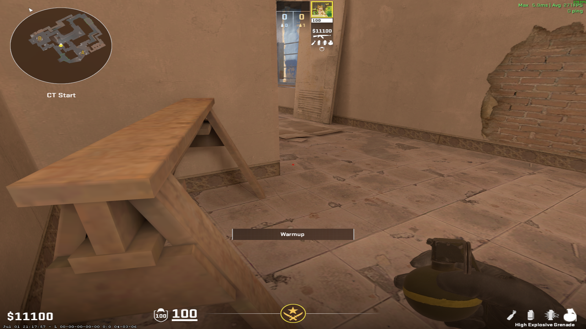 Mirage he grenade lineup Smoke-break — throw 1, where to aim