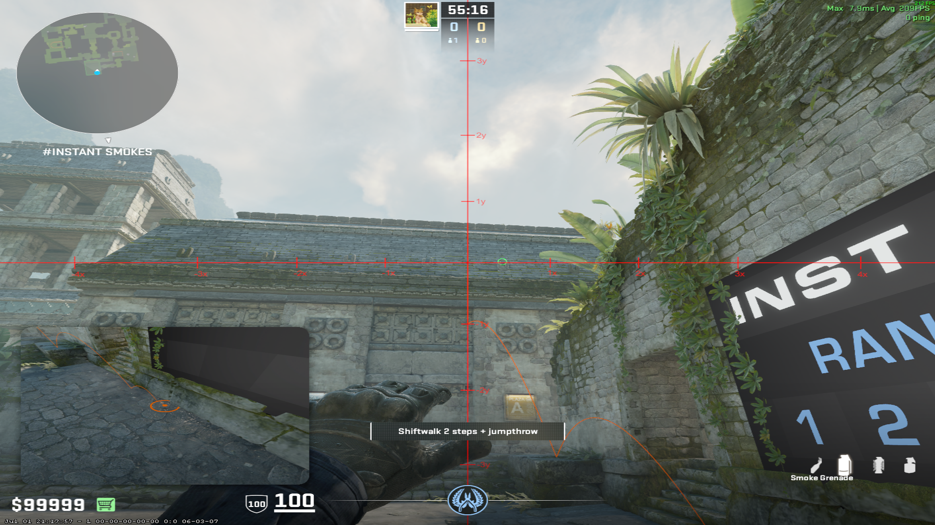 Ancient smoke lineup Elbow Smoke — throw 2, where to aim