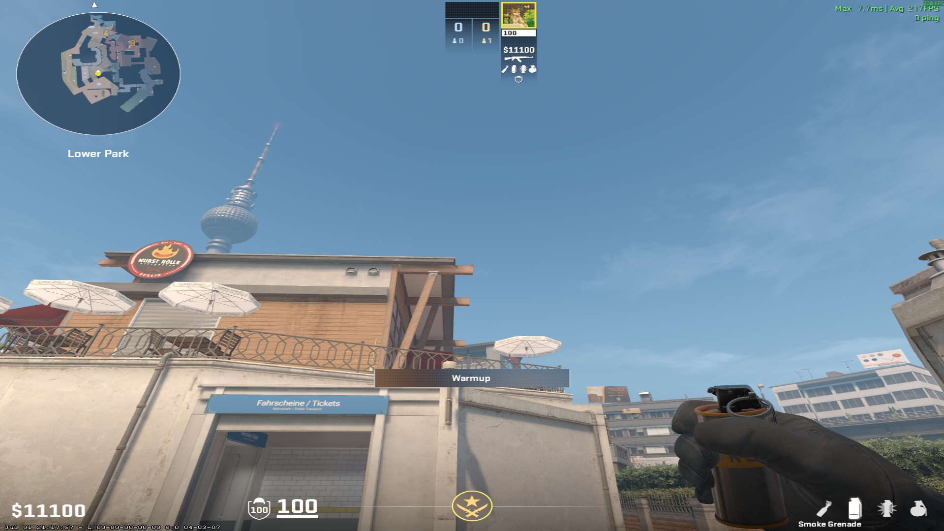 Overpass smoke lineup Bank Smoke — throw 1, where to aim
