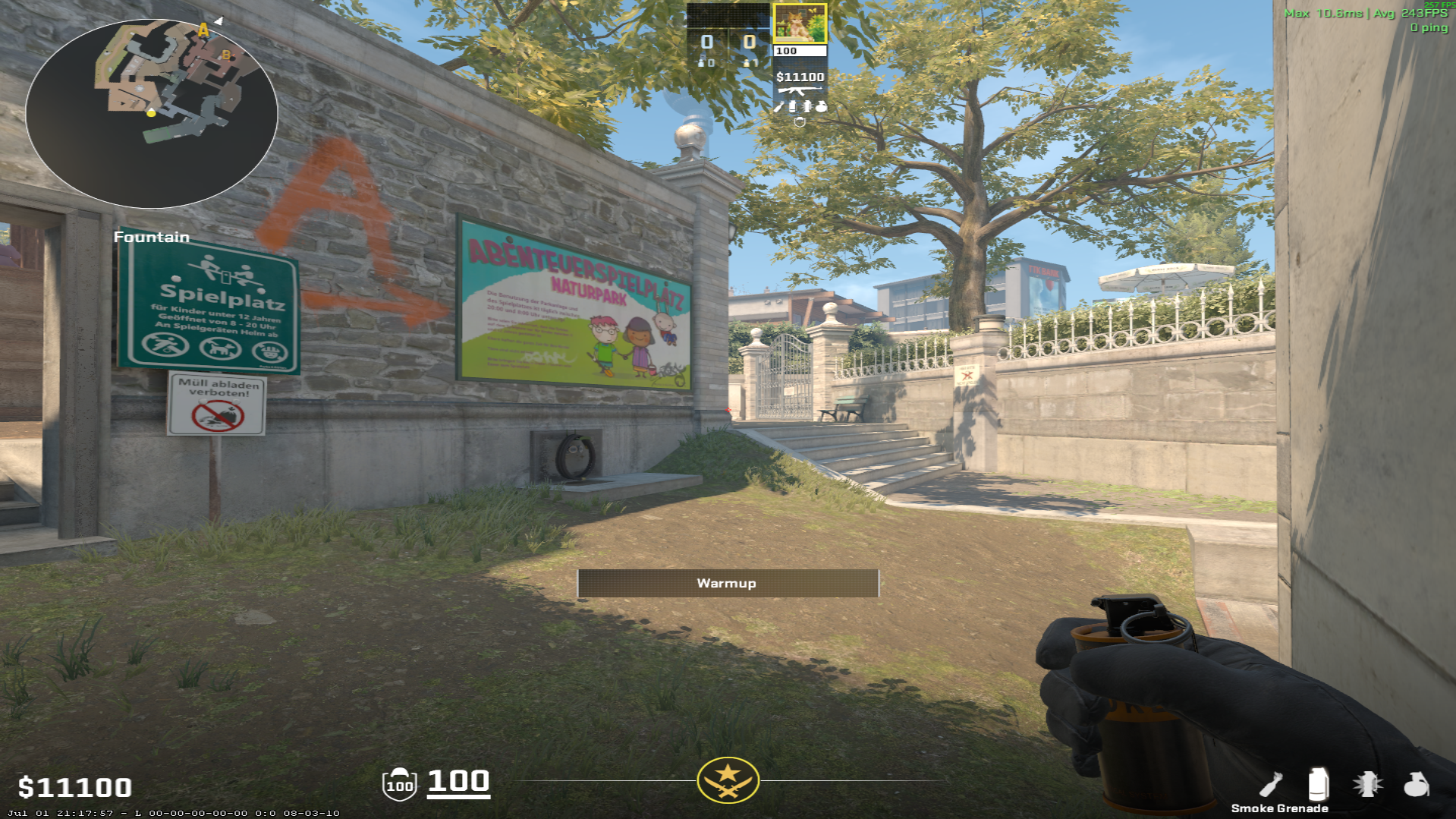 Overpass smoke lineup Toilets Smoke — throw 1, where to aim
