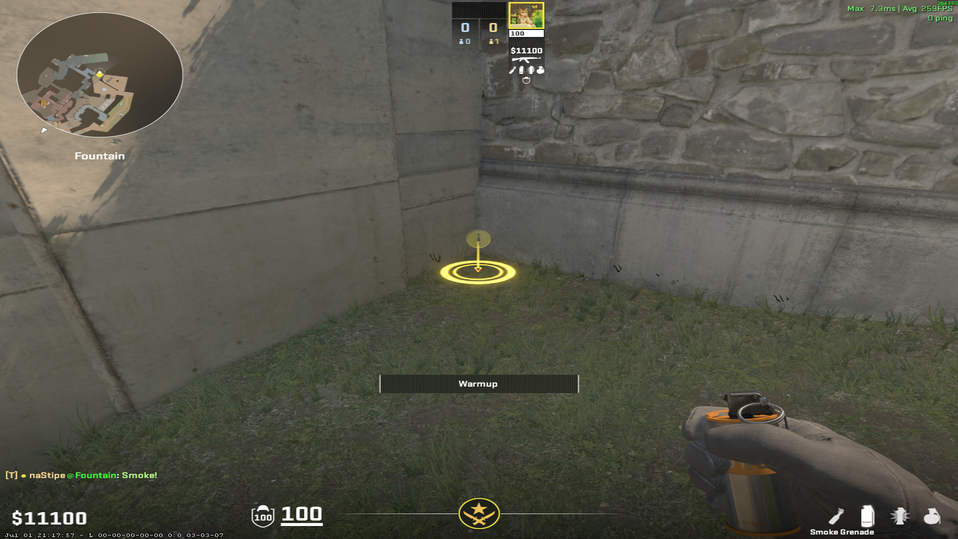 Overpass smoke lineup Toilets Smoke — throw 1, where to stand