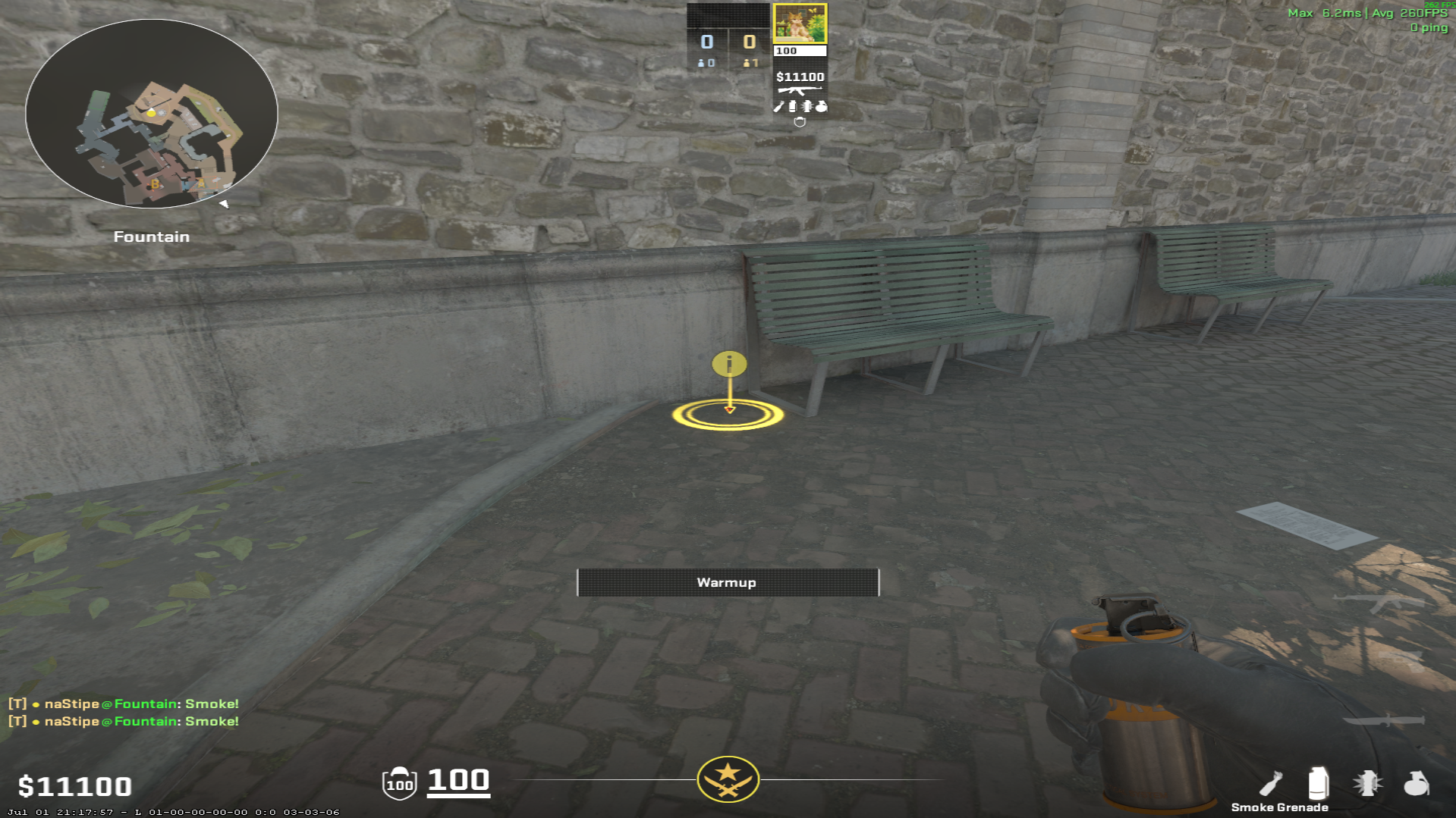 Overpass smoke lineup Toilets Smoke — throw 2, where to stand