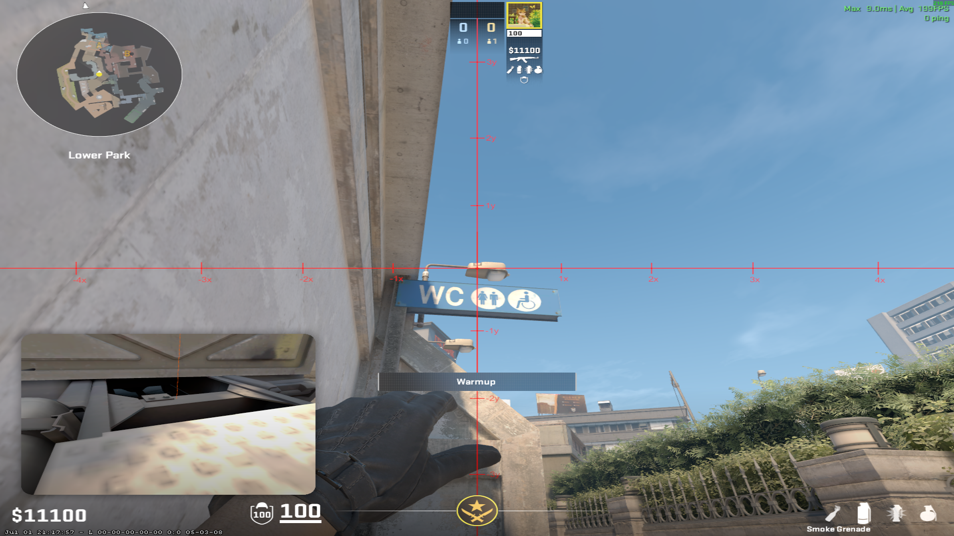 Overpass smoke lineup Truck Smoke — throw 1, where to aim