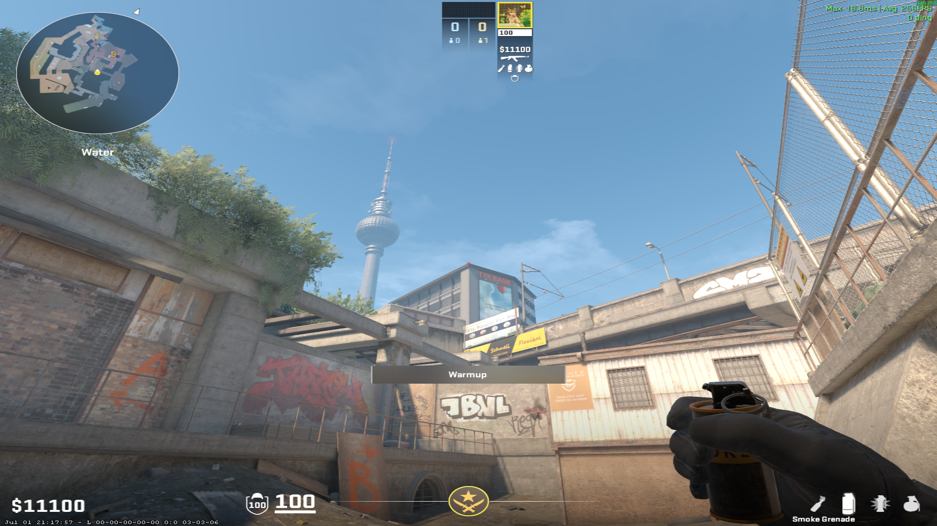 Overpass smoke lineup ABC Smoke — throw 1, where to aim