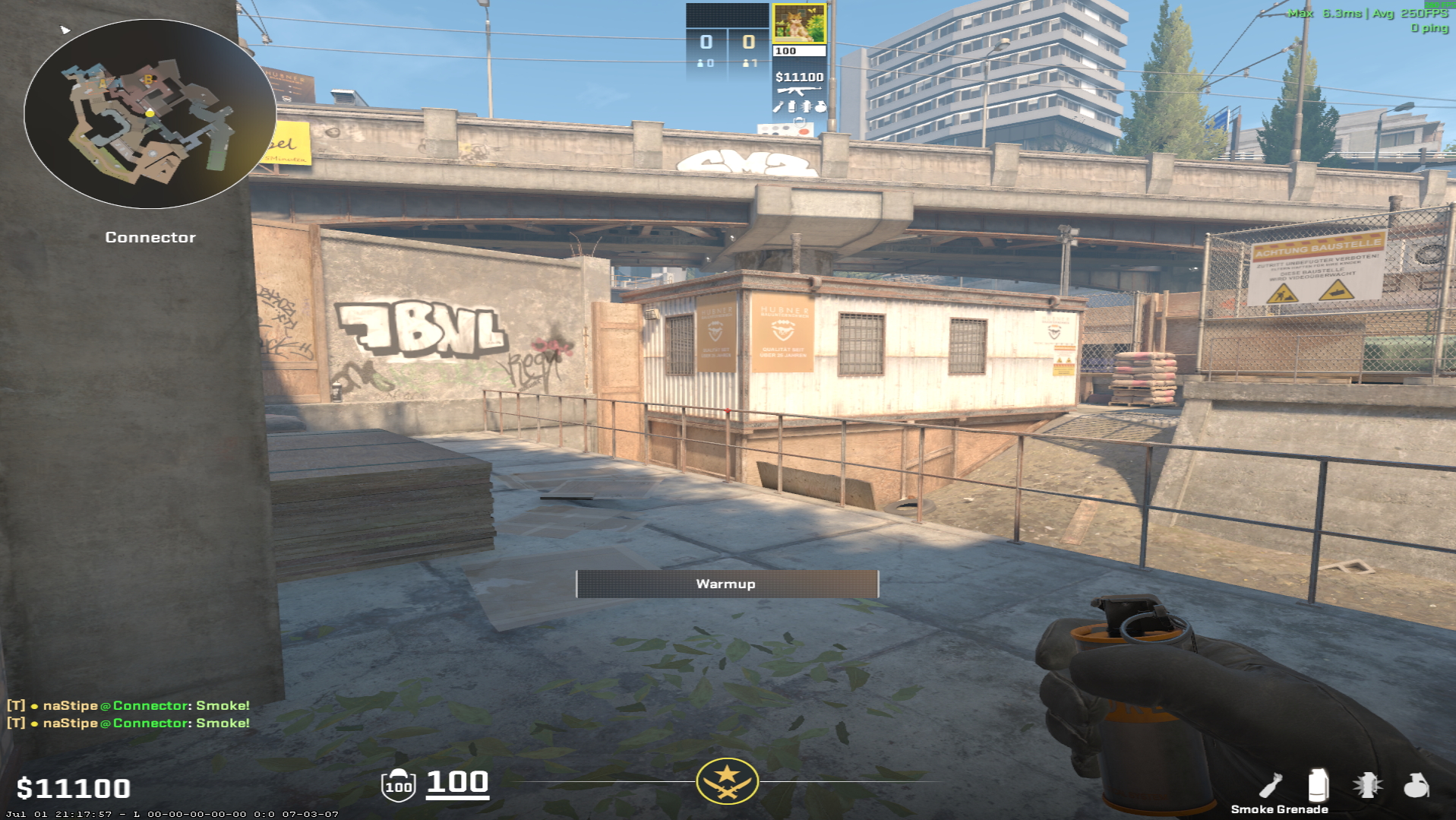 Overpass smoke lineup Bridge Smoke — throw 2, where to aim