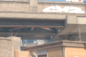 Overpass smoke lineup B Ramp Smoke — throw 1, precise aim point