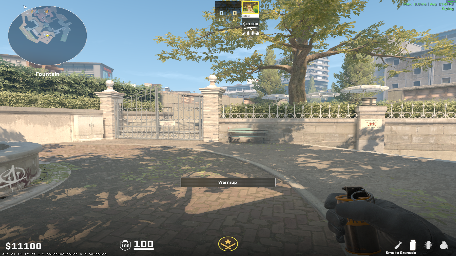 Overpass smoke lineup B Site Smoke — throw 2, where to aim