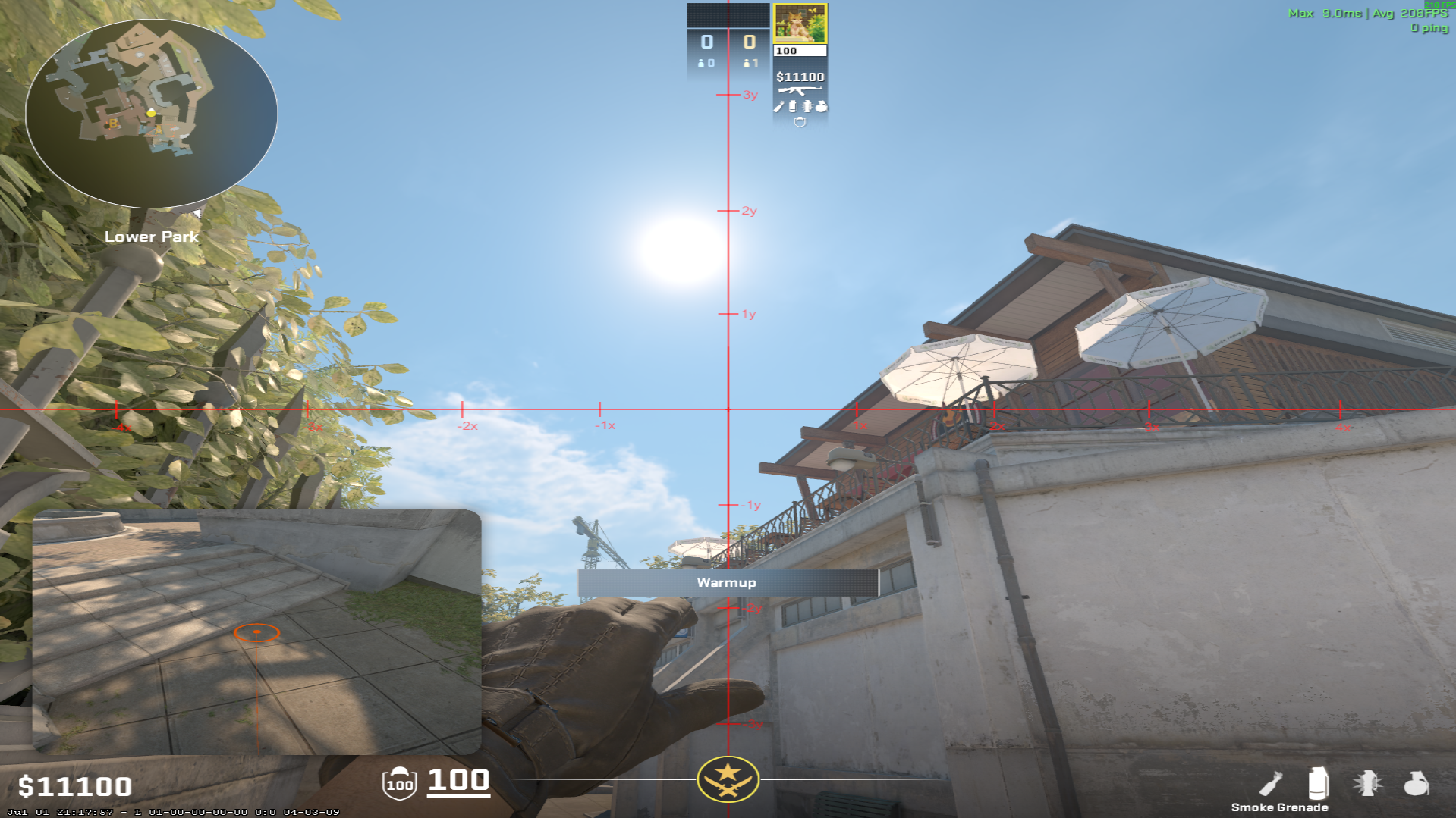 Overpass smoke lineup Mid Stairs Smoke — throw 1, where to aim