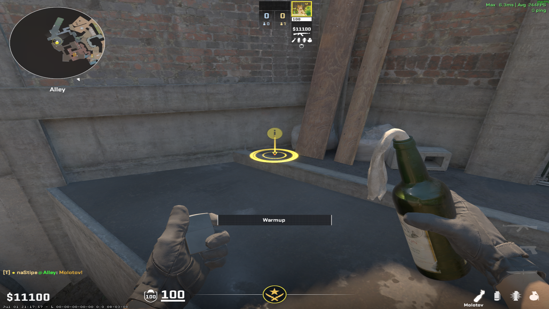 Overpass molotov lineup Barrels Molotov — throw 2, where to stand