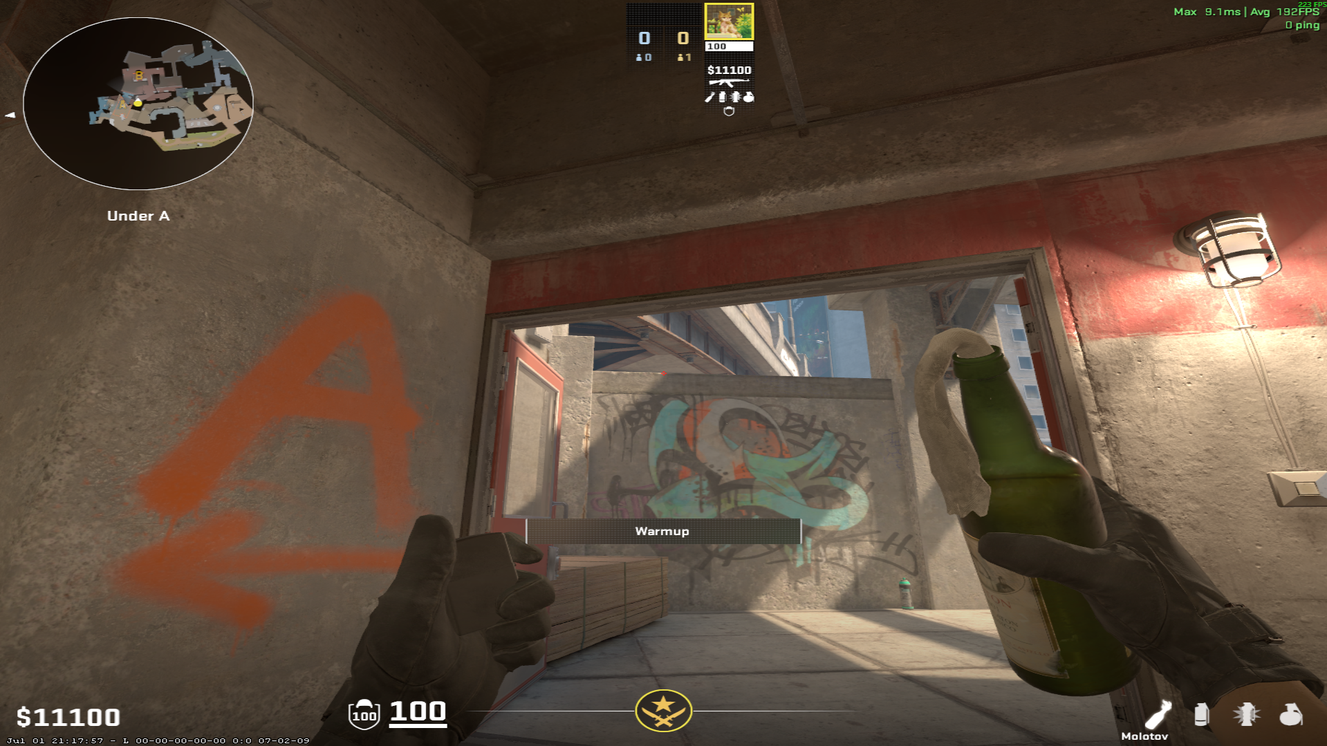 Overpass molotov lineup B Site Molotov — throw 1, where to aim