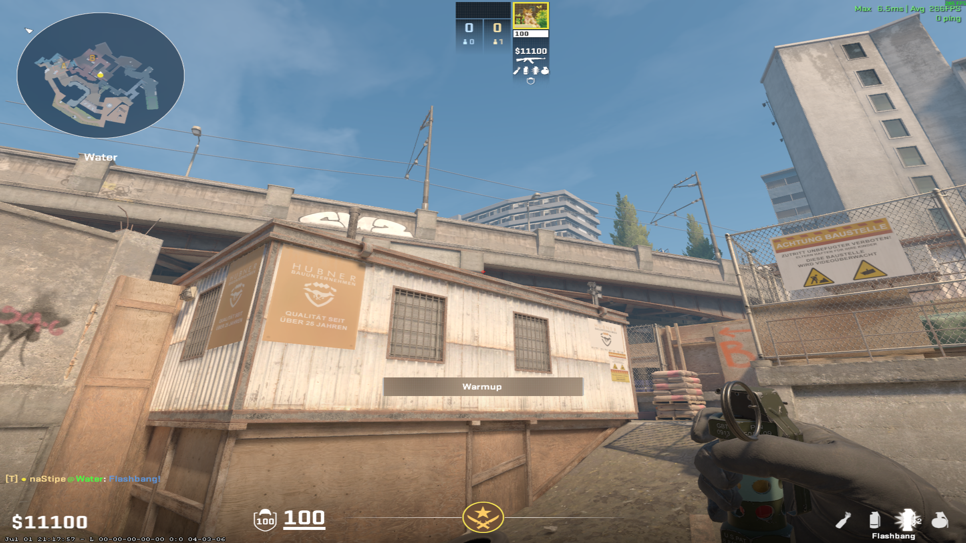 Overpass flash lineup B Site Flash — throw 1, where to aim
