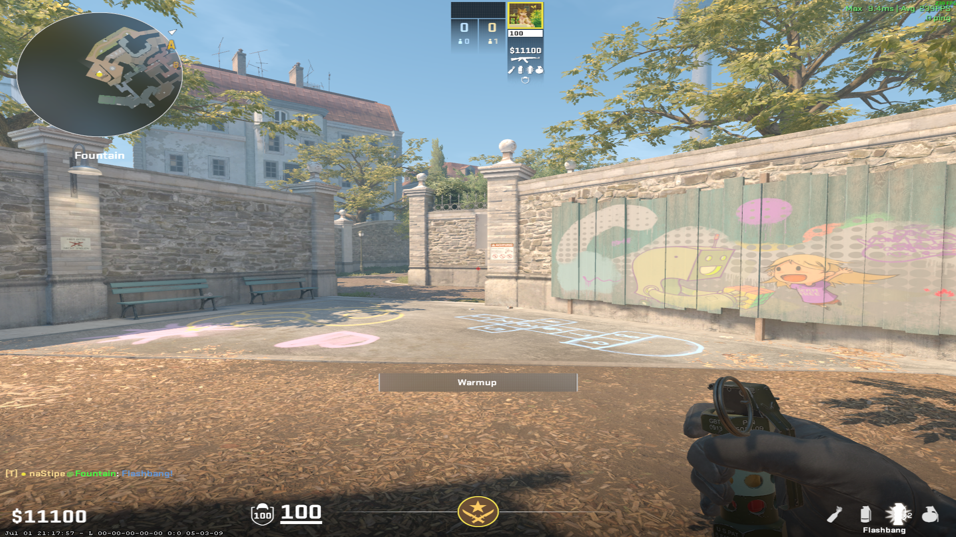Overpass flash lineup Long Flash — throw 1, where to aim