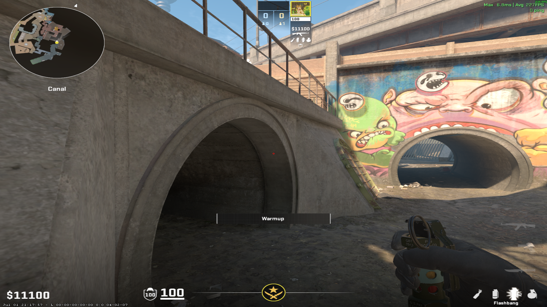 Overpass flash lineup B Site Flash — throw 1, where to aim