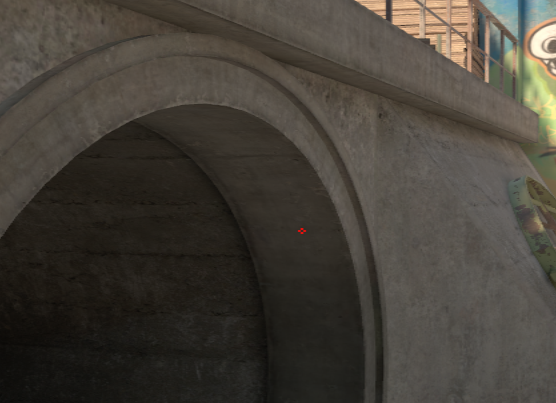 Overpass flash lineup B Site Flash — throw 1, precise aim point