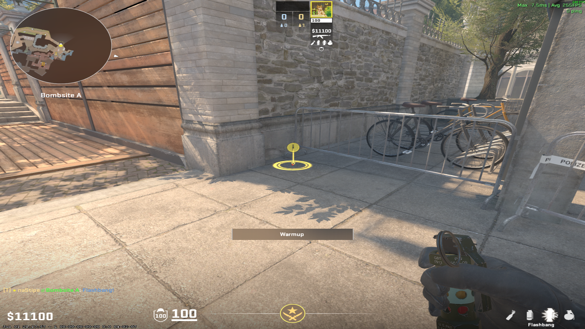 Overpass flash lineup Banana Flash — throw 1, where to stand