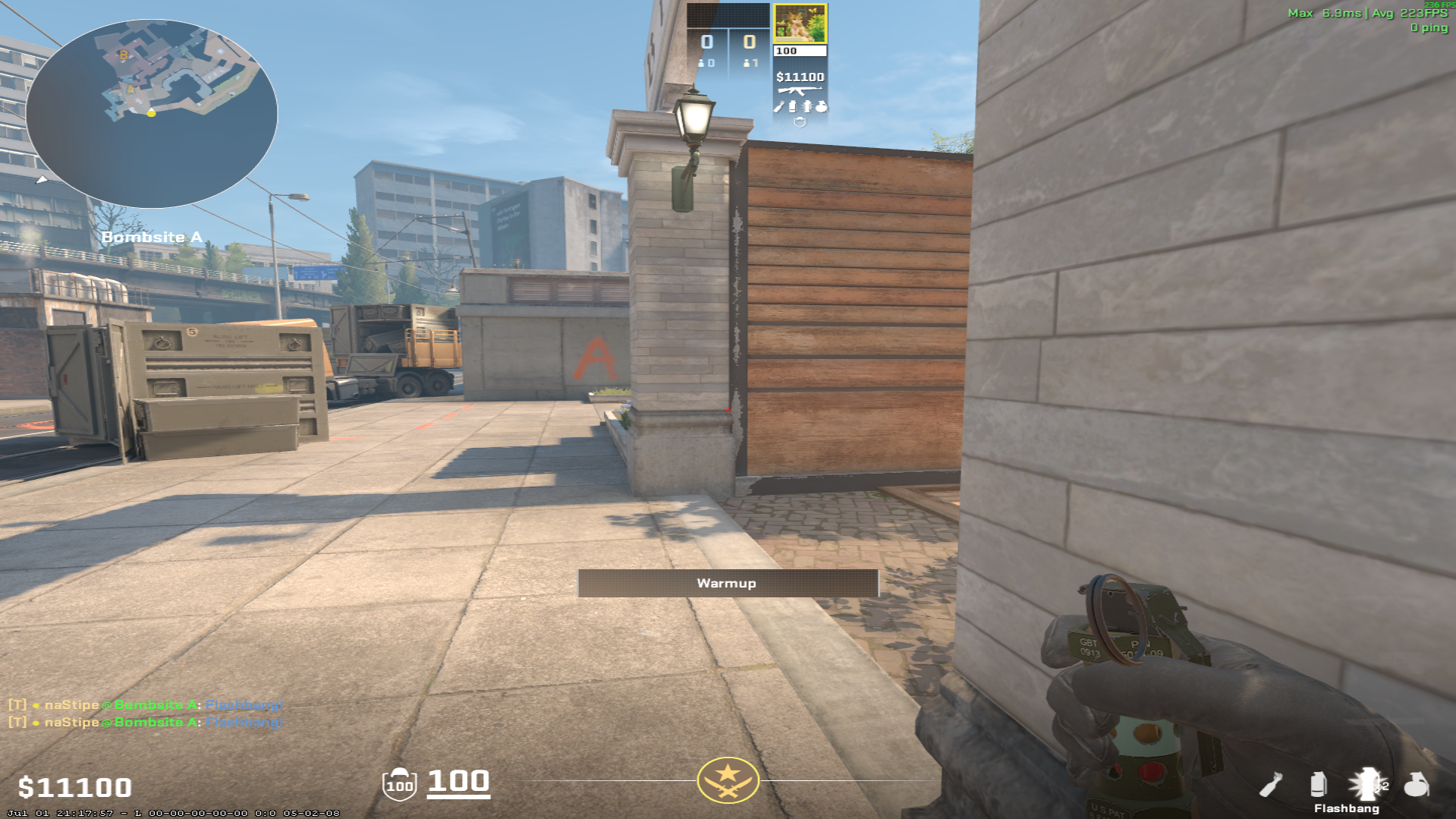 Overpass flash lineup Banana Flash — throw 1, where to aim