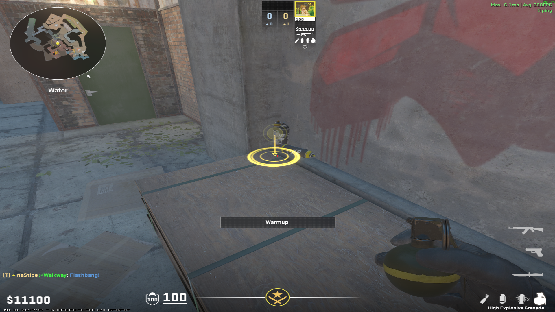 Overpass he grenade lineup Barrels HE Grenade — throw 1, where to stand