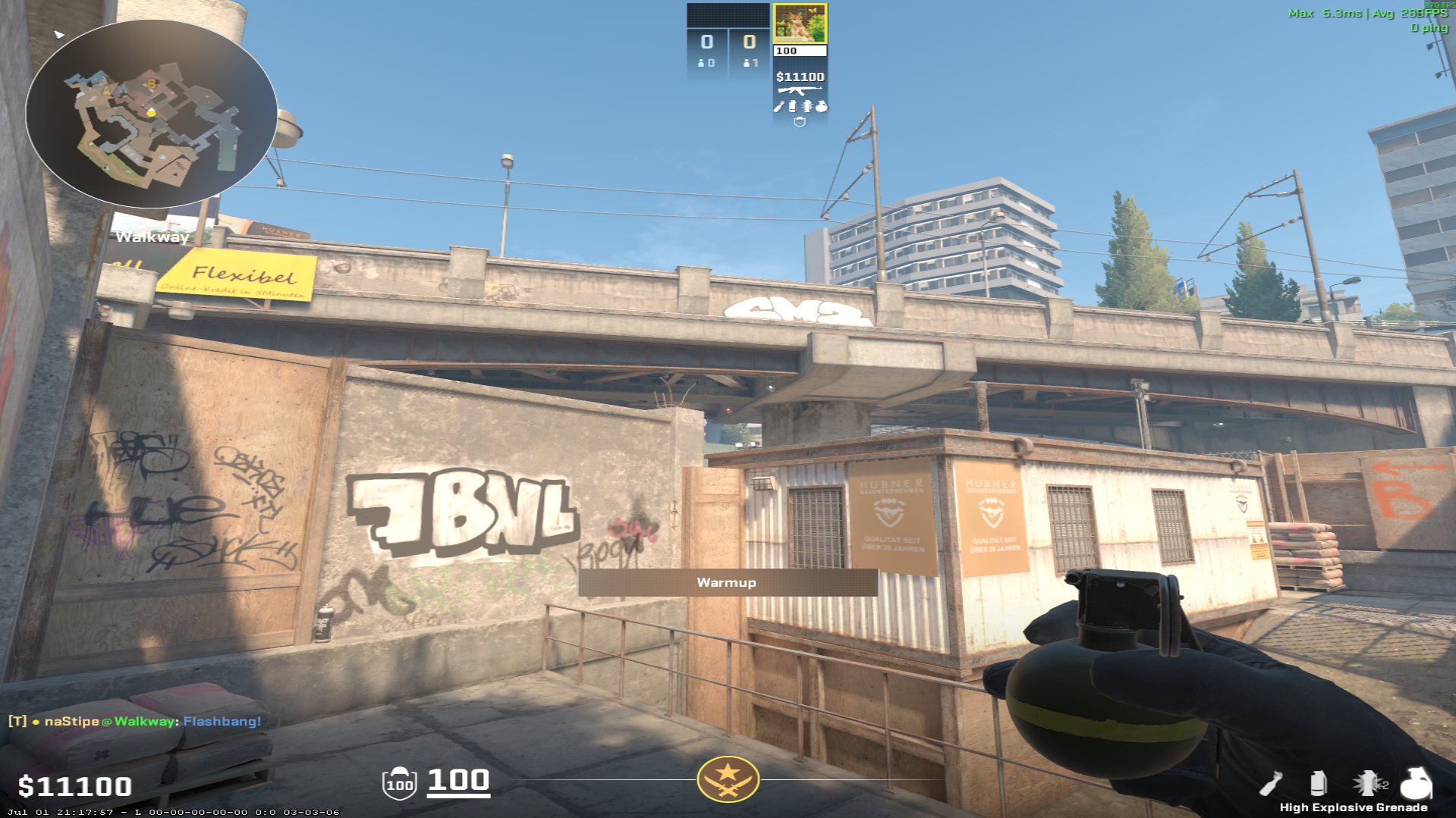 Overpass he grenade lineup Barrels HE Grenade — throw 1, where to aim