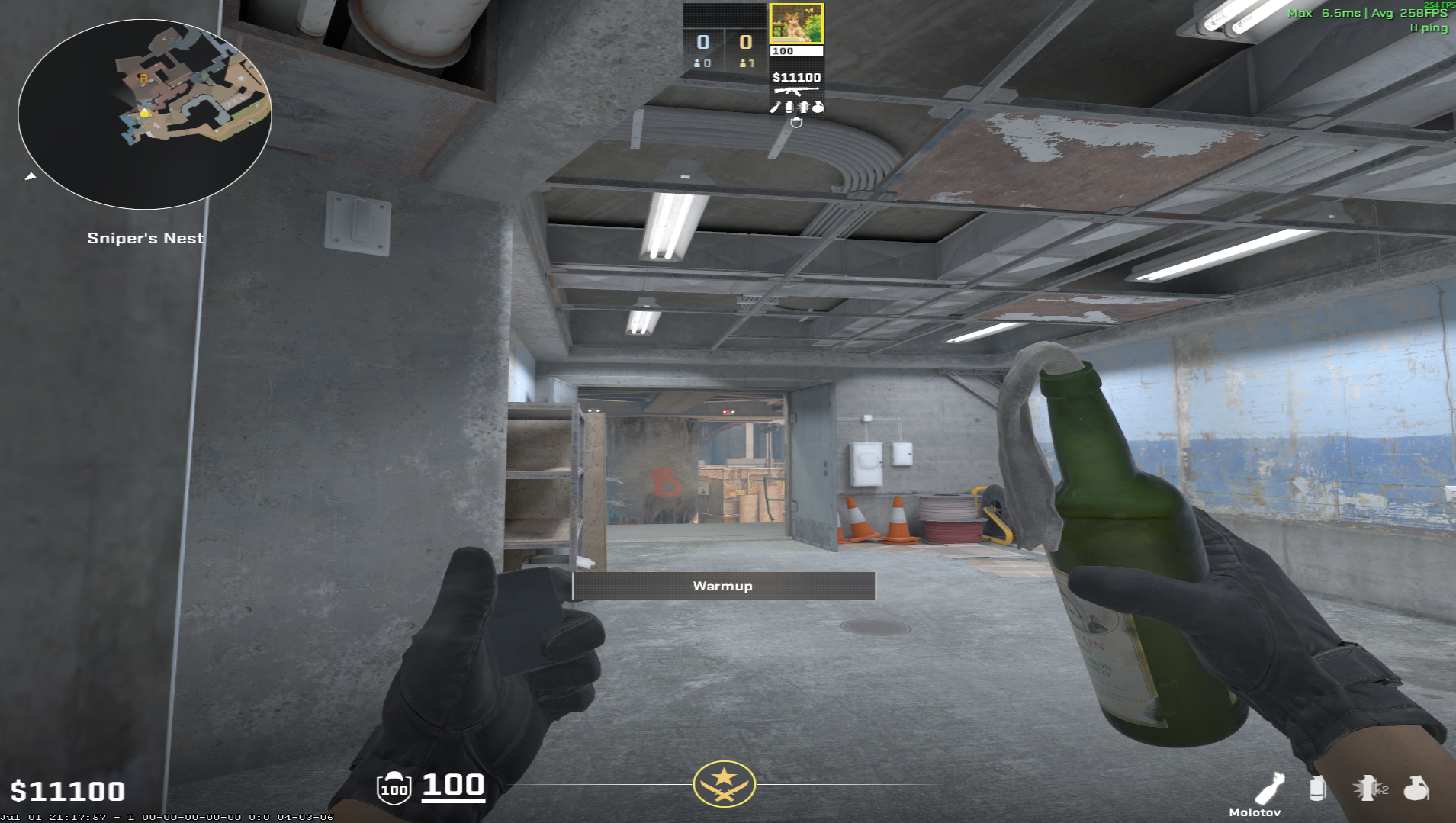 Overpass molotov lineup B Site Molotov — throw 2, where to aim