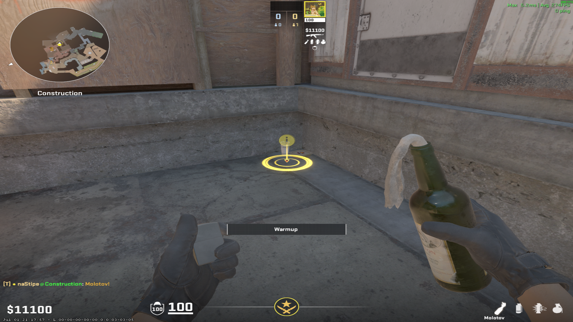 Overpass molotov lineup Monster Molotov — throw 1, where to stand