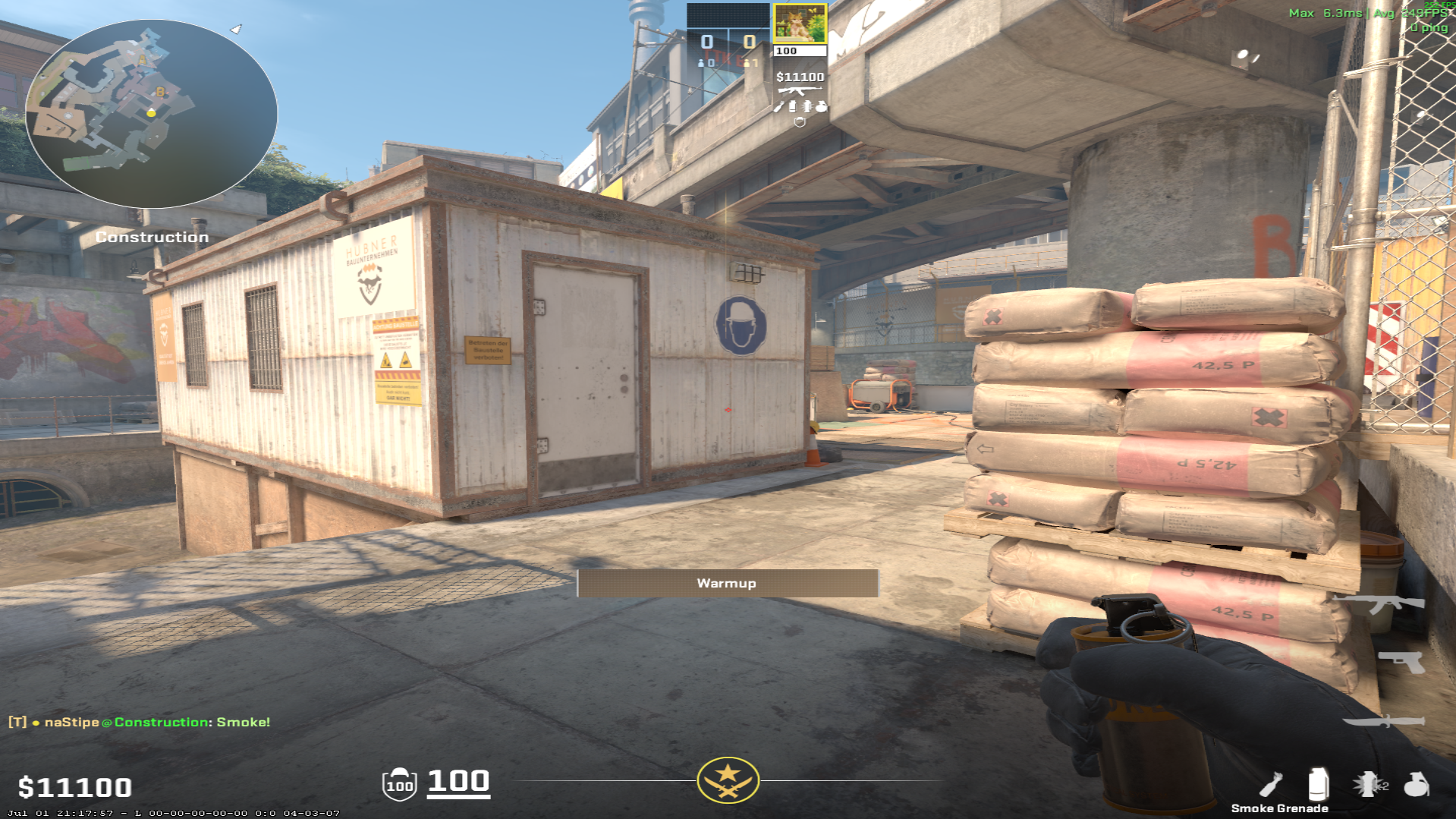 Overpass smoke lineup Heaven Smoke — throw 2, where to aim