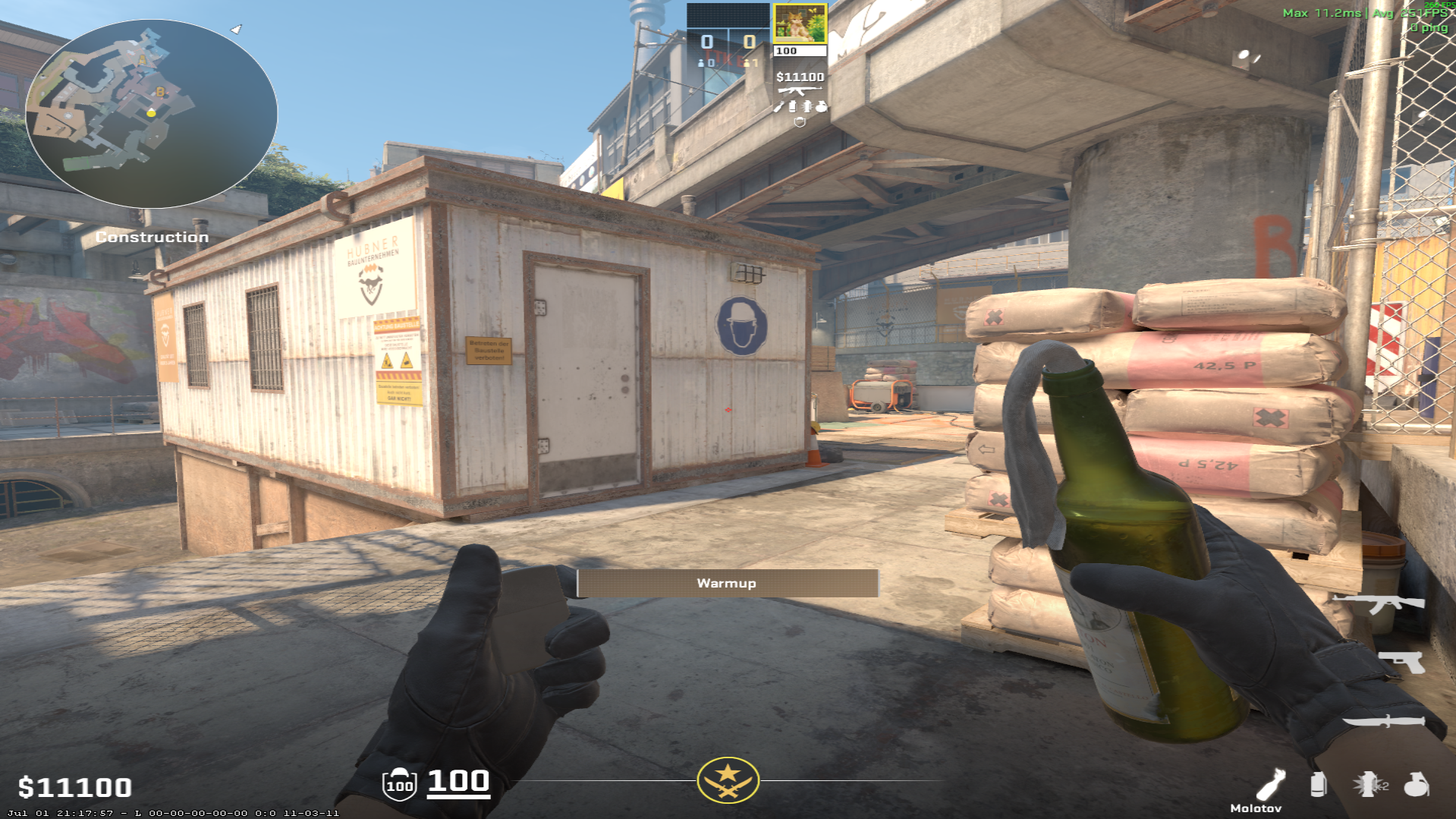 Overpass molotov lineup Heaven Molotov From Short — throw 1, where to aim