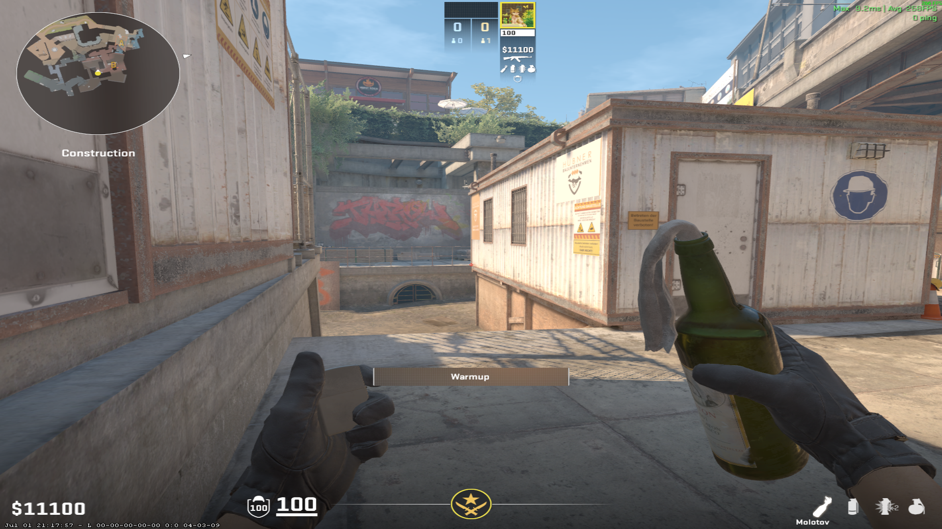 Overpass molotov lineup ABC Molotov (Left) — throw 1, where to aim