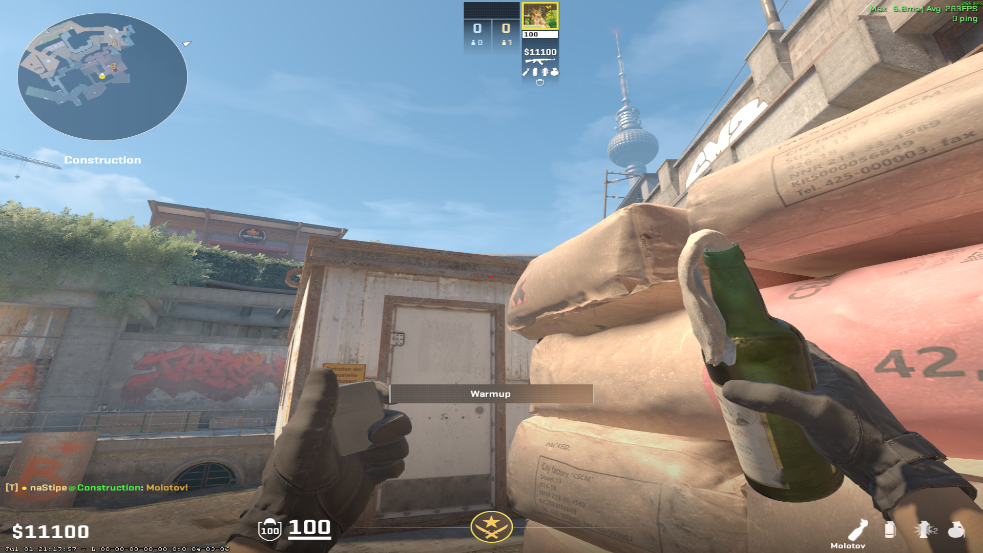 Overpass molotov lineup ABC Molotov (Right) — throw 2, where to aim