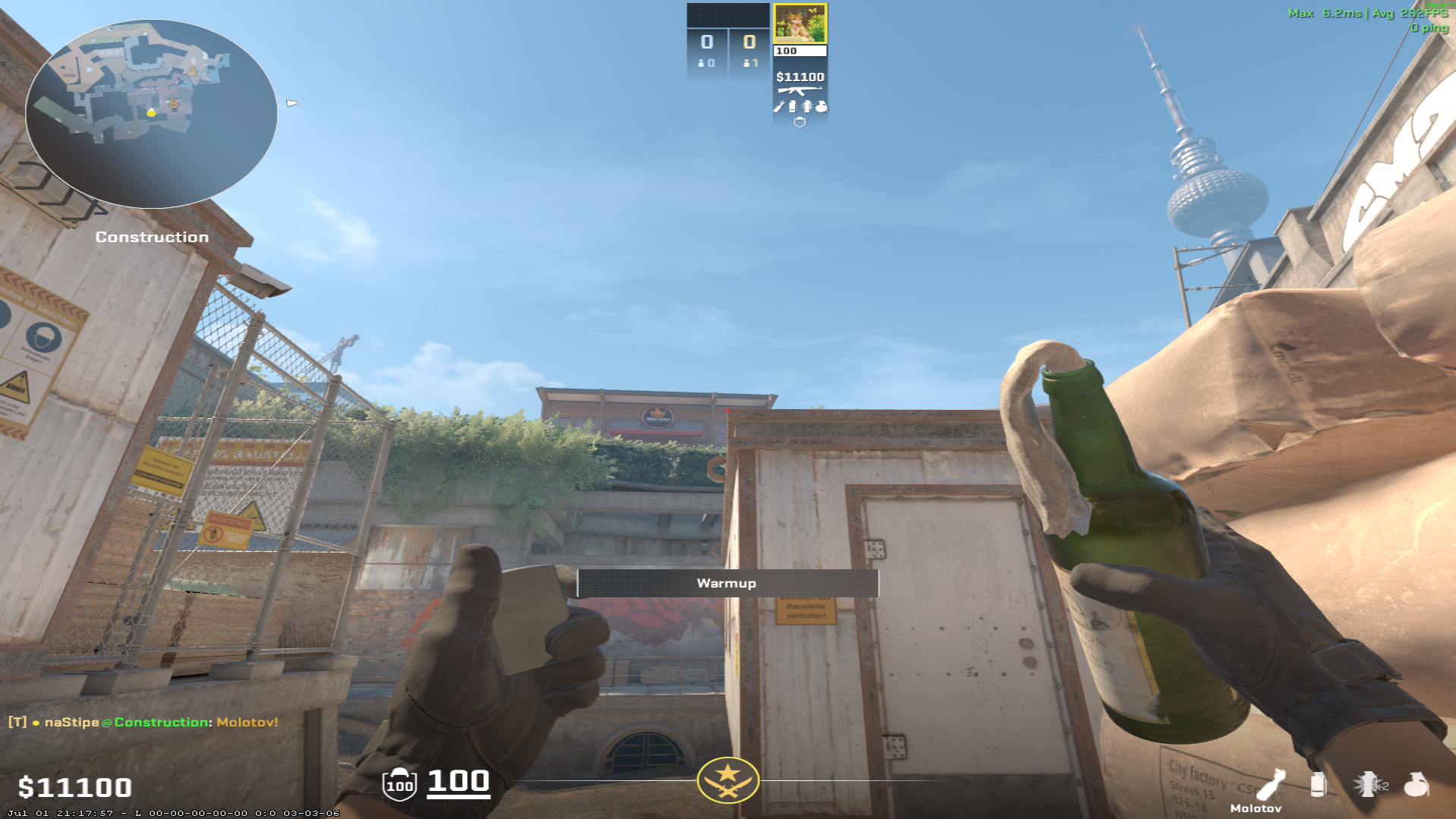 Overpass molotov lineup ABC Molotov (Left) — throw 2, where to aim