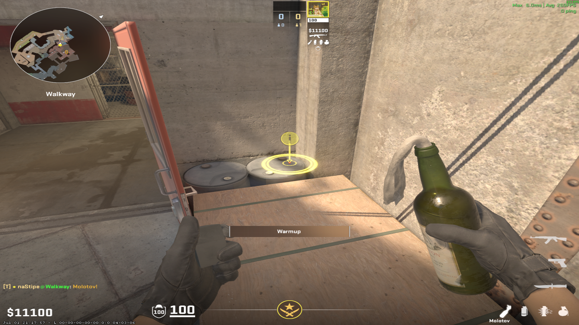 Overpass molotov lineup Short Molotov — throw 1, where to stand