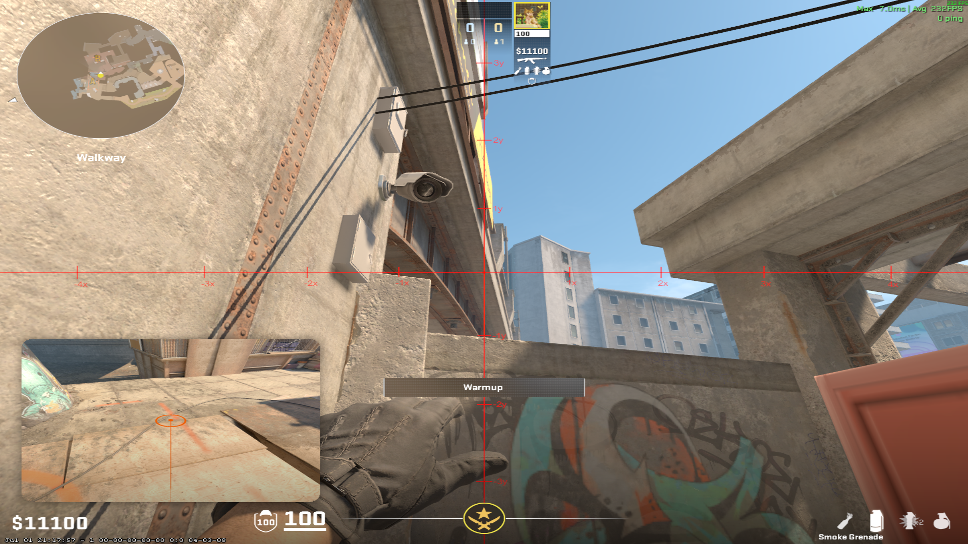 Overpass smoke lineup B Site Smoke — throw 1, where to aim