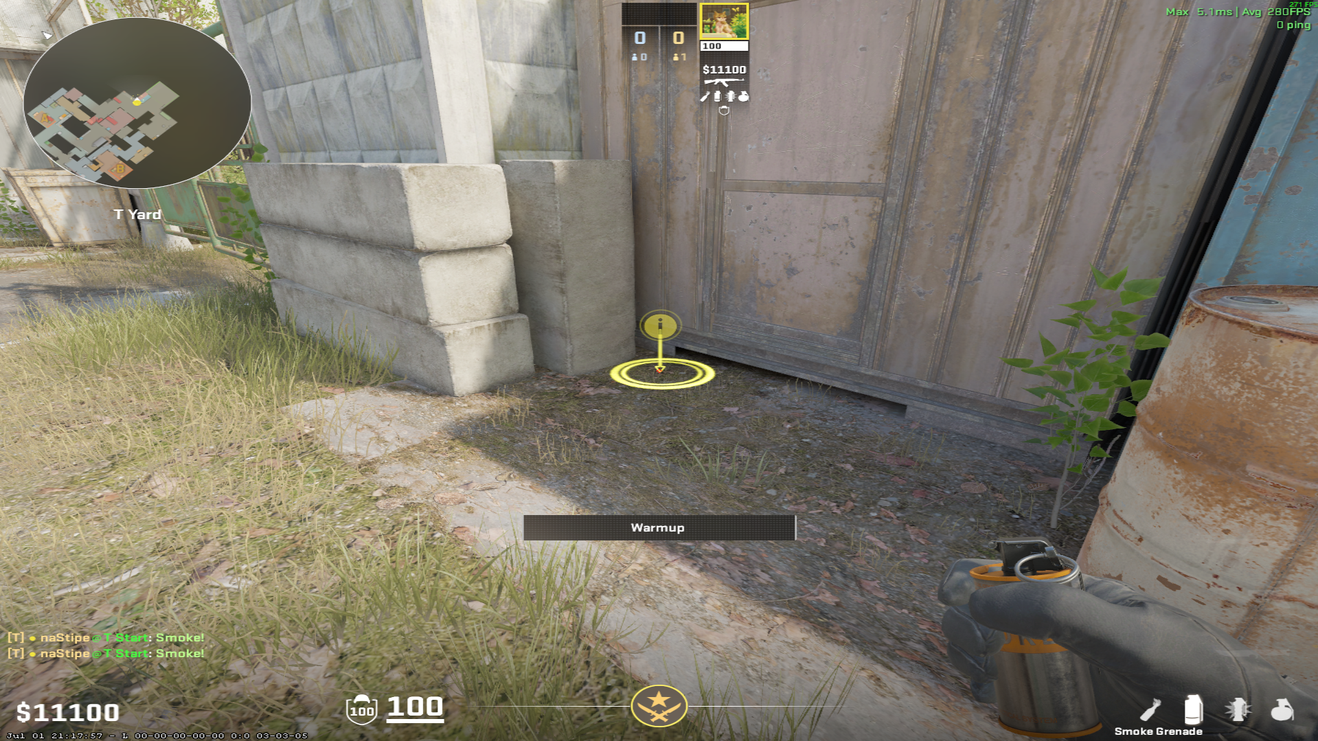 Cache smoke lineup Connector Smoke — throw 2, where to stand