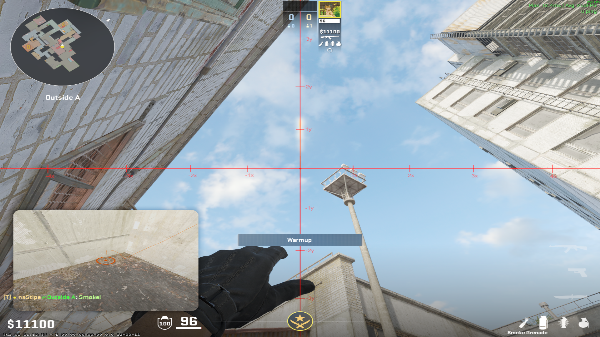 Cache smoke lineup CT Smoke — throw 1, where to aim