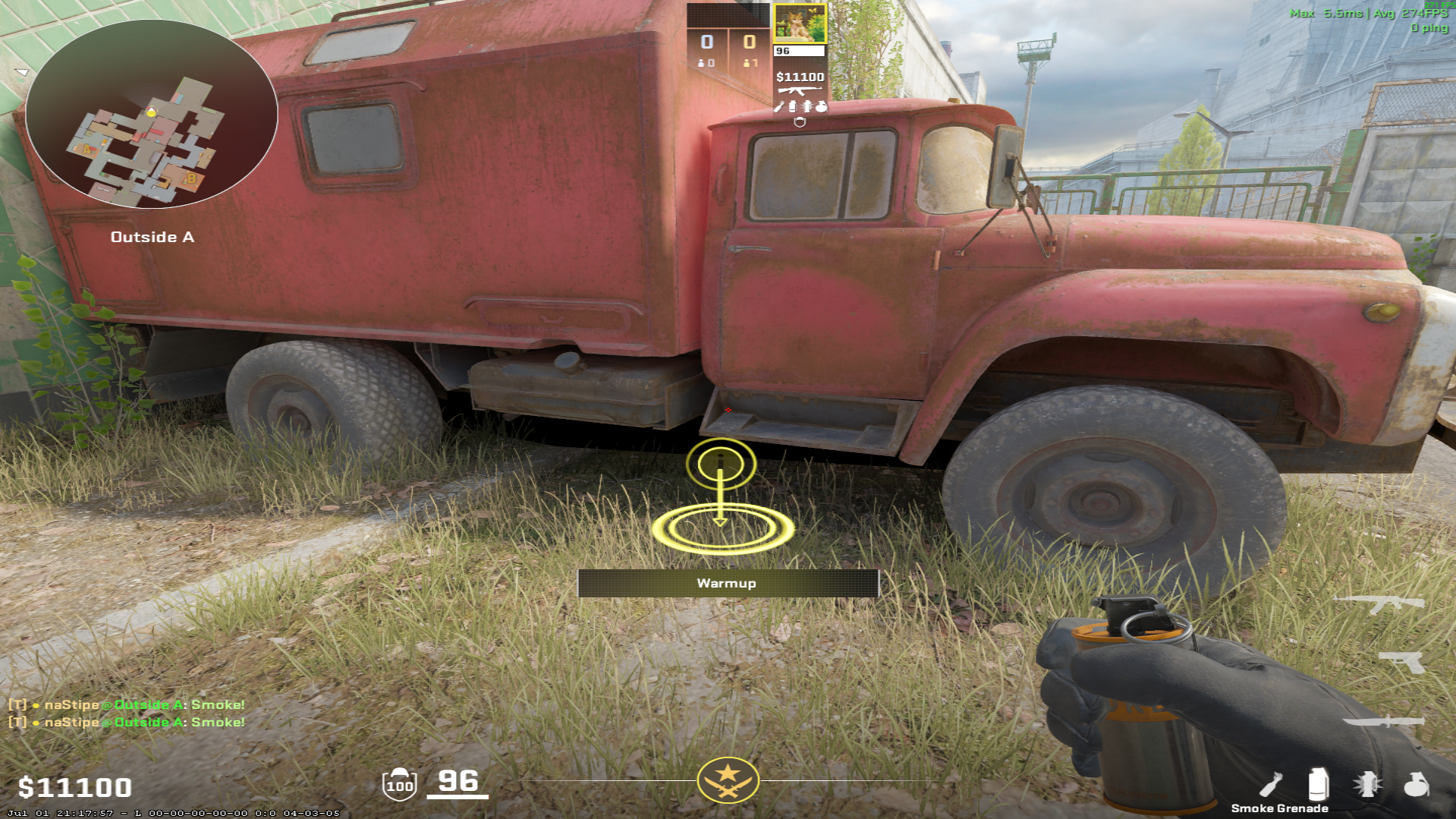 Cache smoke lineup Highway Smoke — throw 2, where to stand