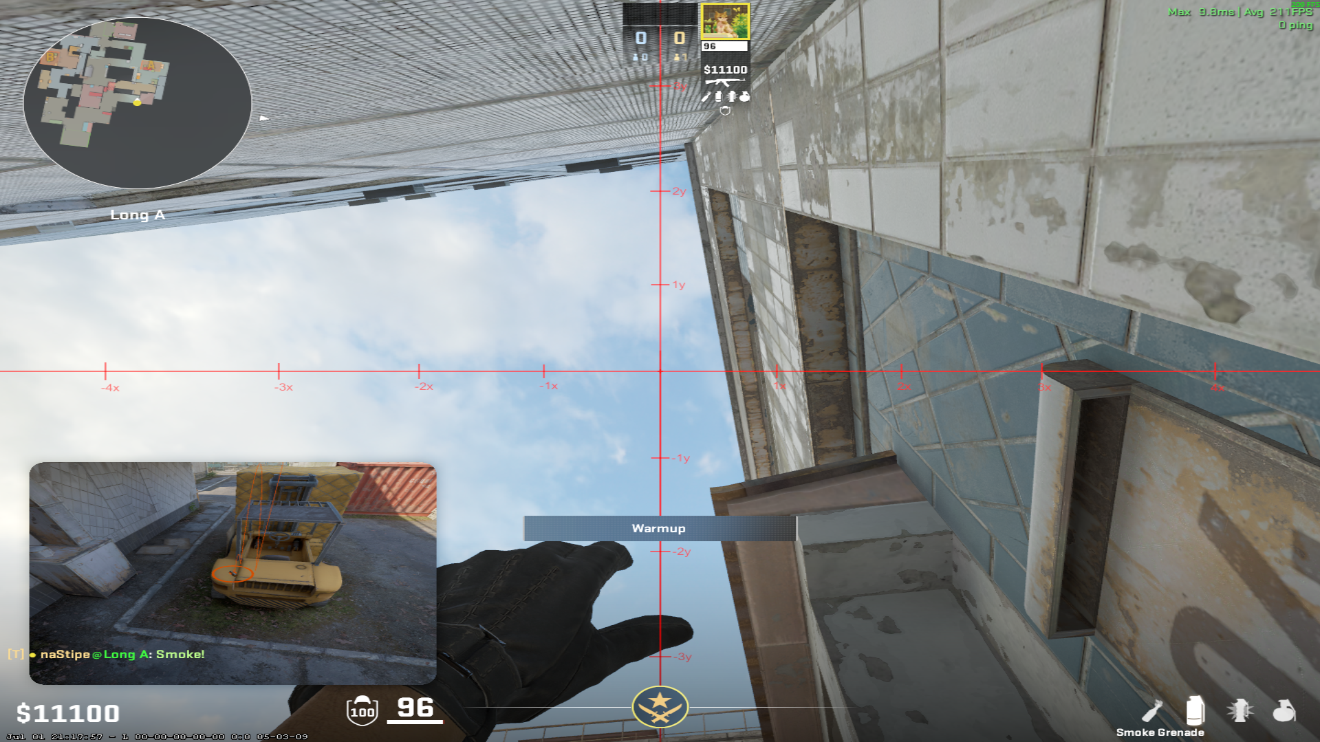 Cache smoke lineup Truck Smoke — throw 1, where to aim