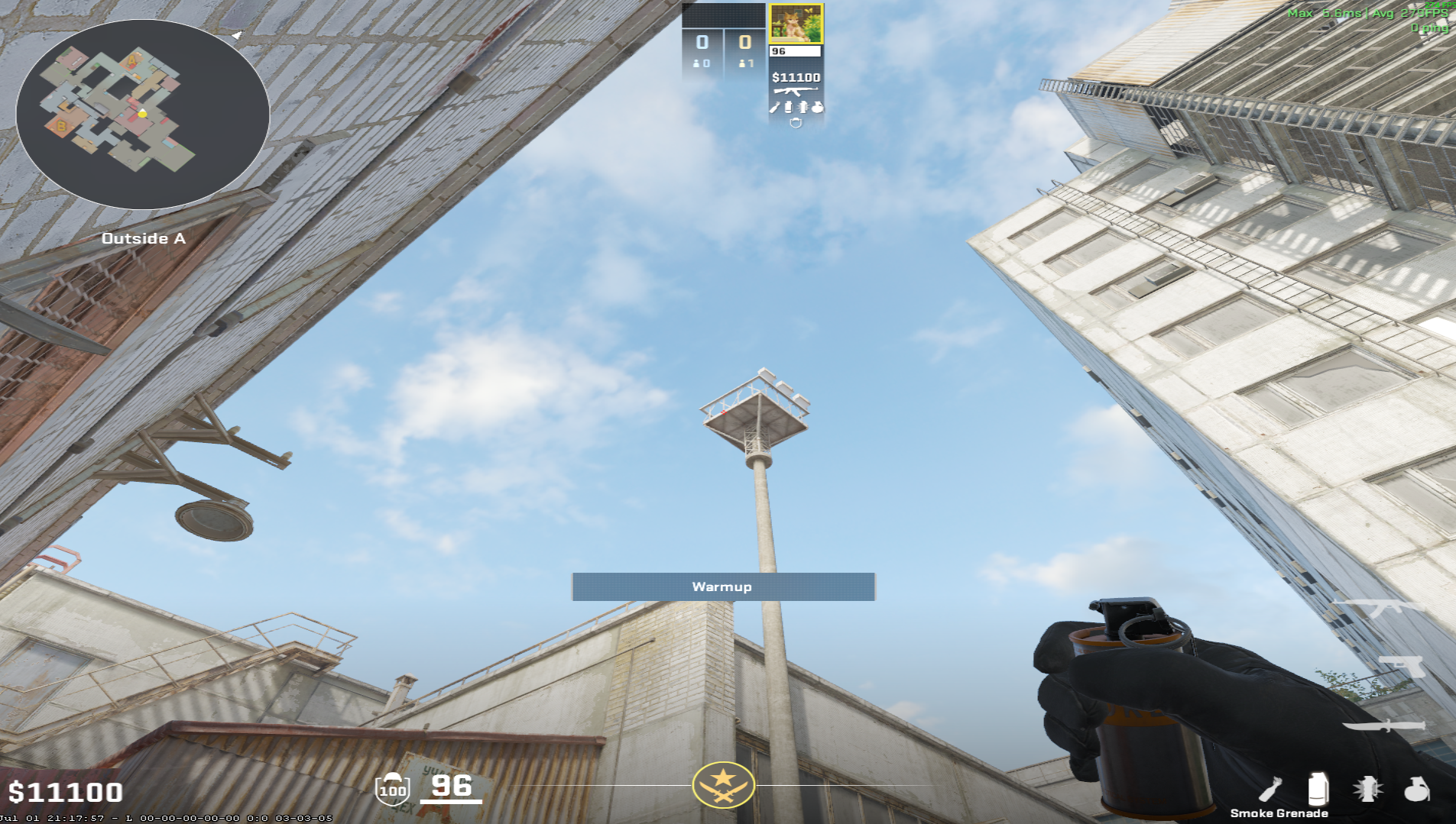 Cache smoke lineup Deep NBK Smoke From T — throw 1, where to aim