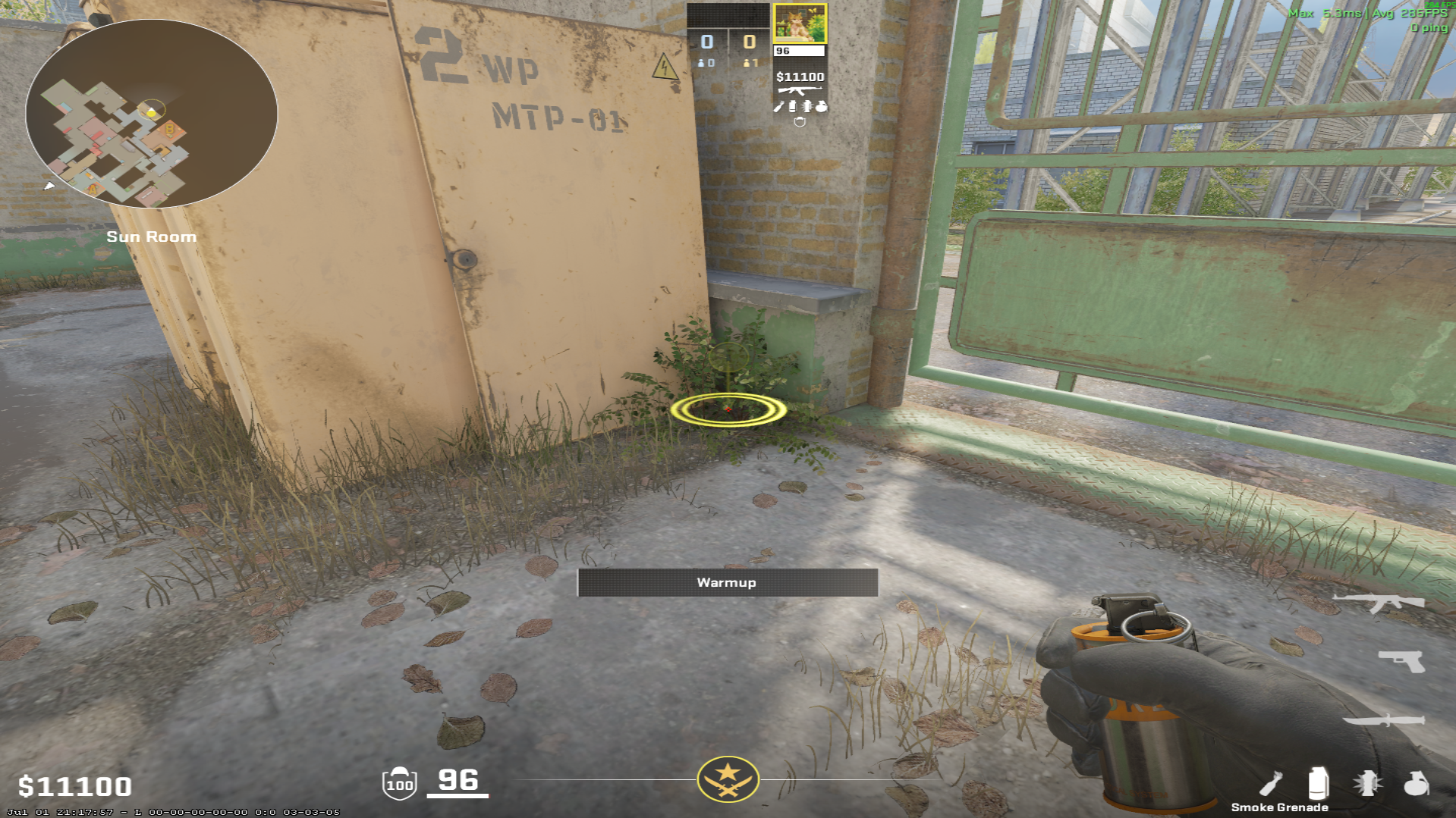 Cache smoke lineup Headshot Smoke — throw 1, where to stand