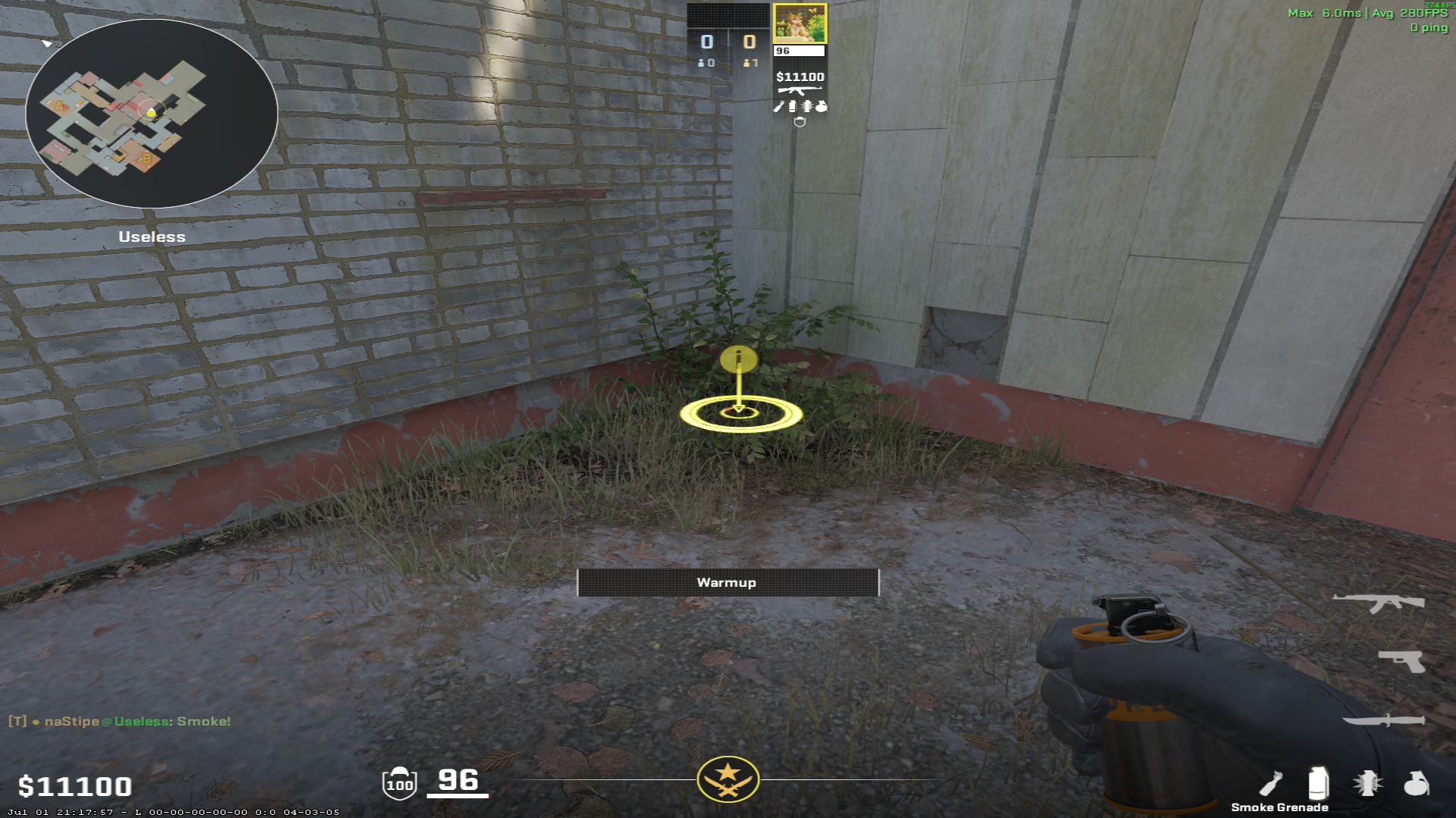 Cache smoke lineup Heaven Smoke — throw 1, where to stand