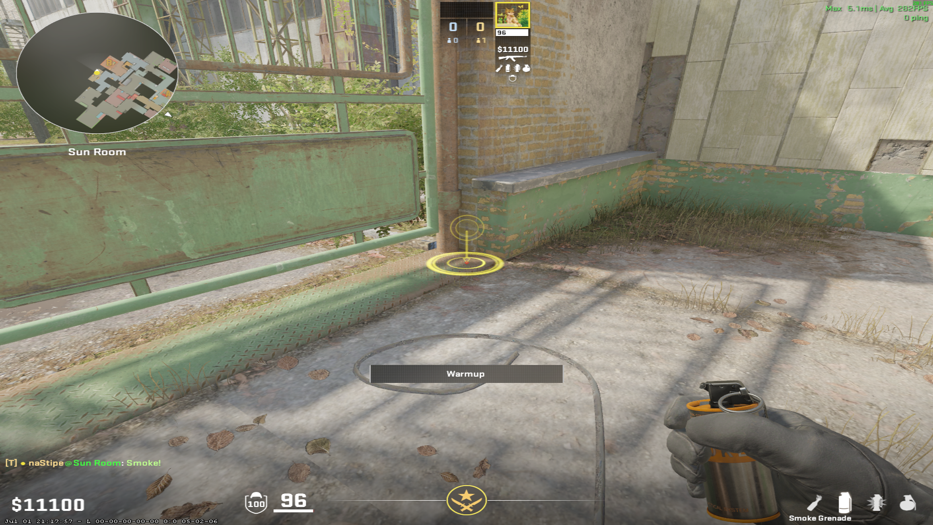 Cache smoke lineup CT Smoke — throw 1, where to stand