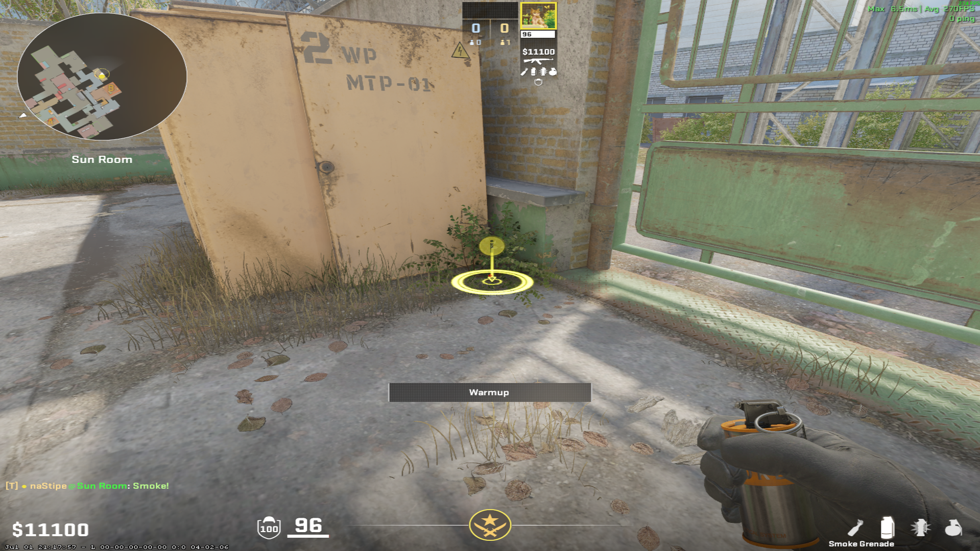 Cache smoke lineup CT Smoke — throw 2, where to stand