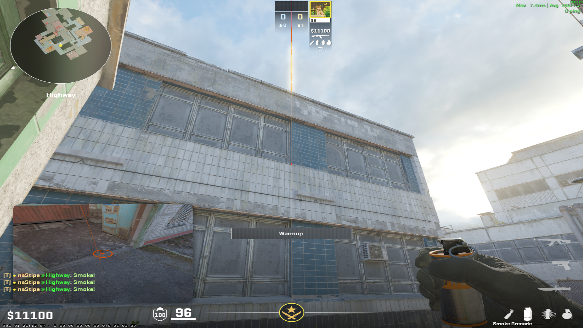 Cache smoke lineup Mid Smoke — throw 1, where to aim