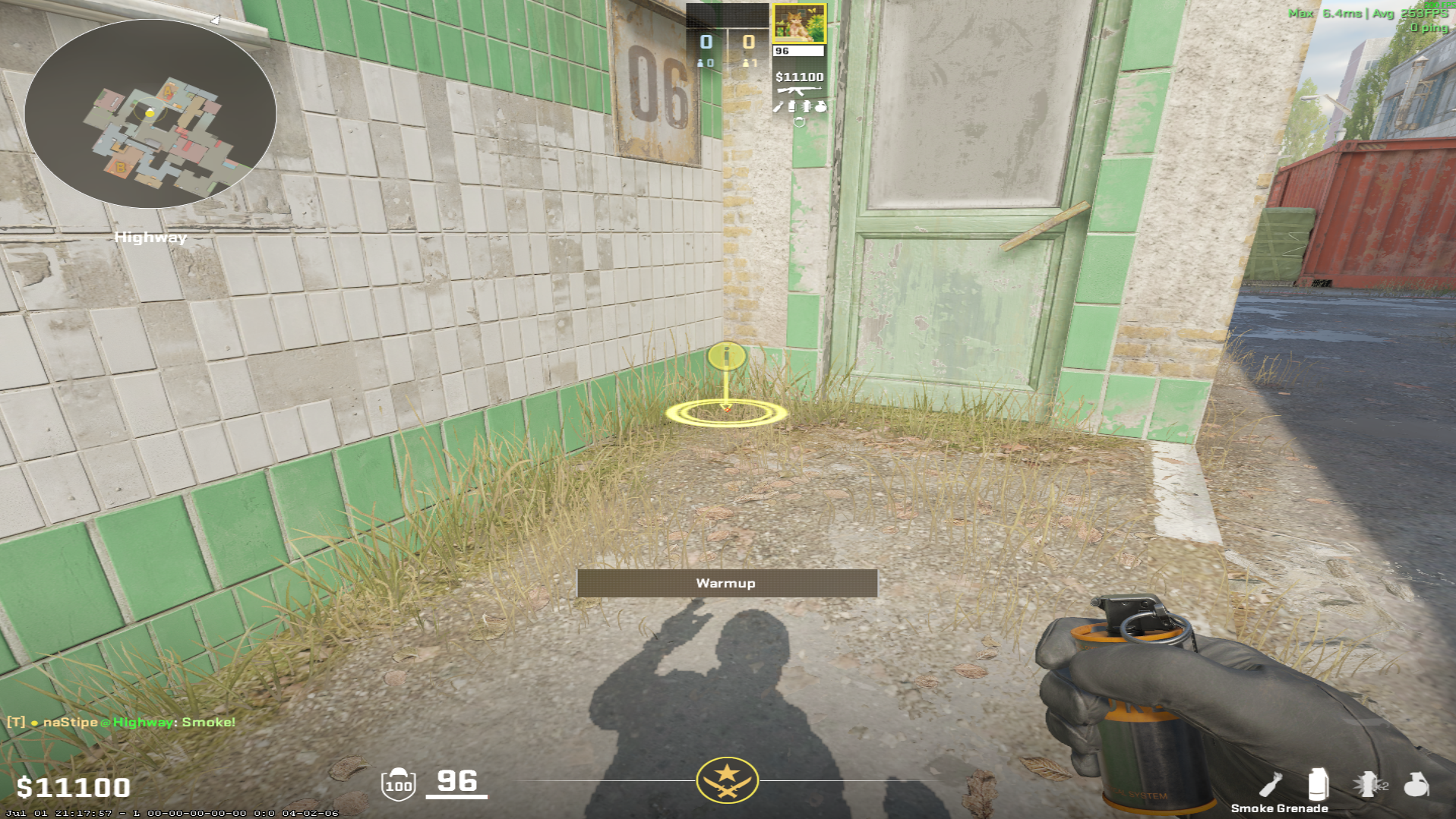 Cache smoke lineup Mid Smoke — throw 1, where to stand