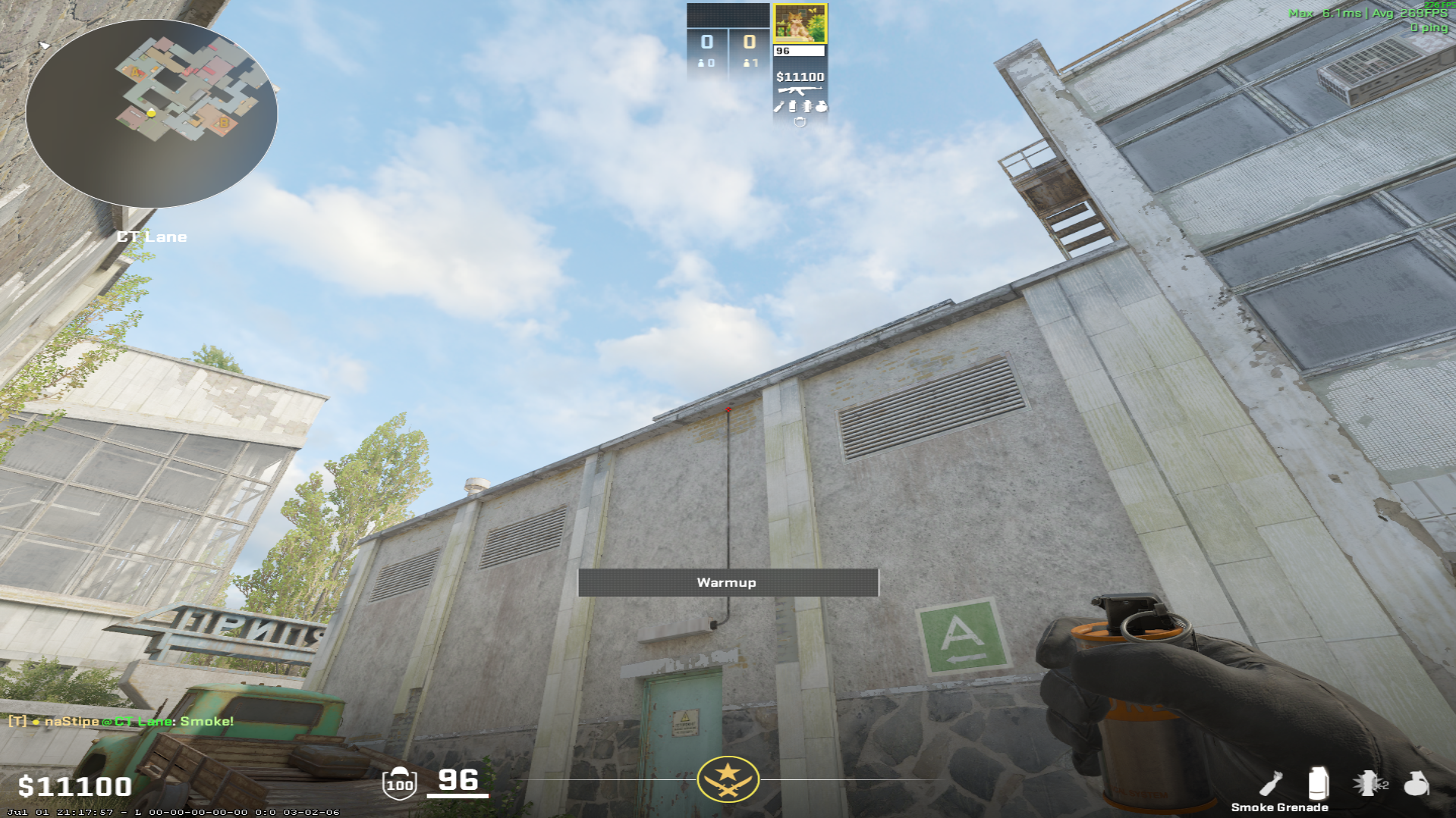 Cache smoke lineup Truck/Main Smoke from CT — throw 1, where to aim