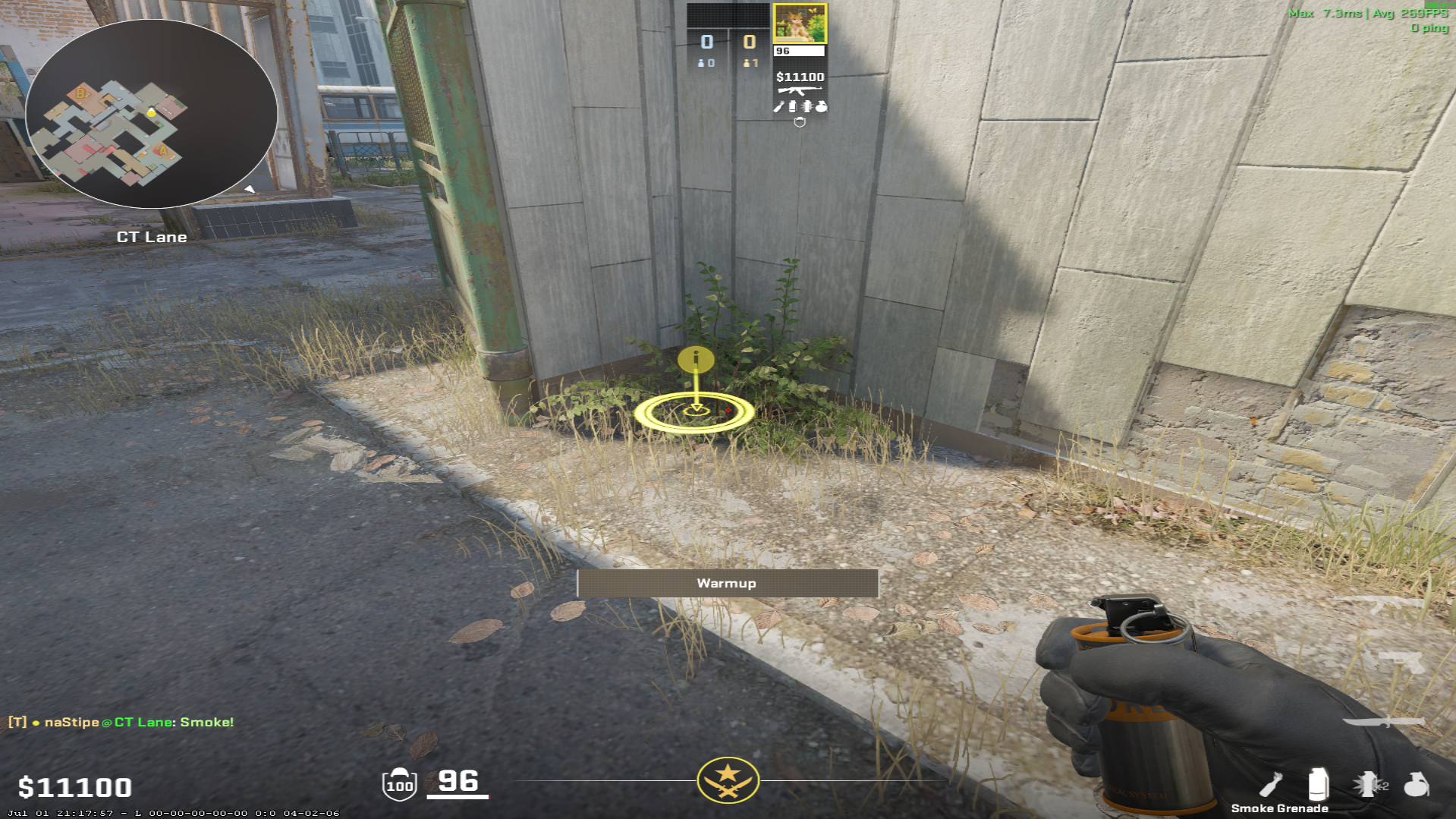 Cache smoke lineup NBK Smoke From CT — throw 1, where to stand